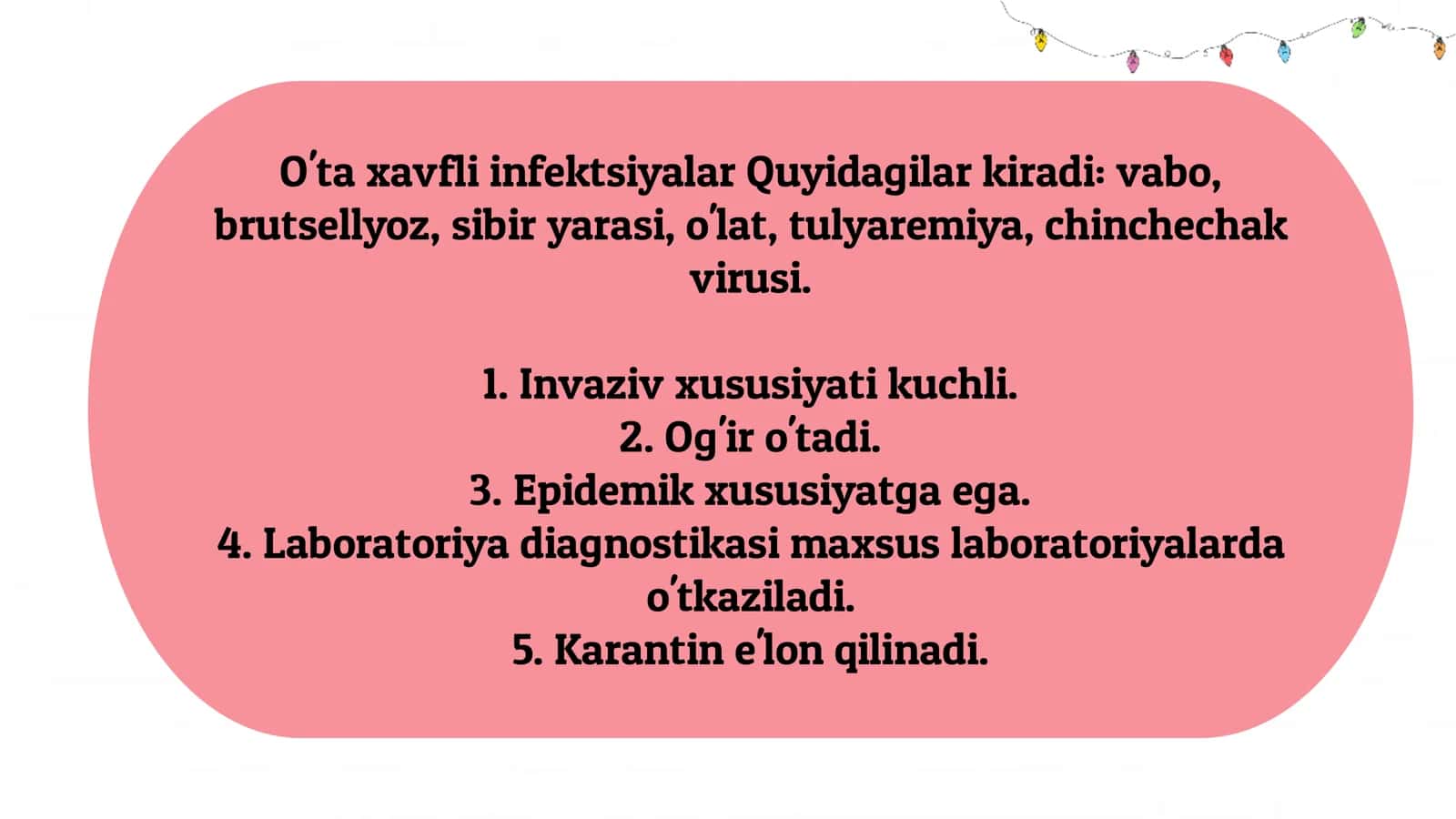 Oʻta xavfli infektsiyalar vabo  qoʻzgʻatuvchilarining labaratoriya diagnostika 2