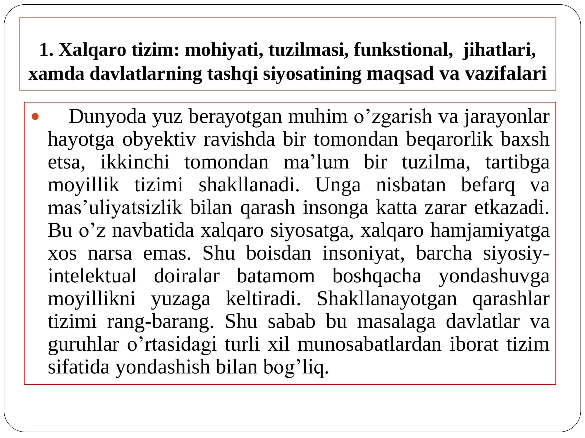 O‘ZBEKISTONNING JAHON HAMJAMIYATI BILAN HAMKORLIGIDA DEMOKRATIK TAMOYILLARGA ASOSLANISHI 2