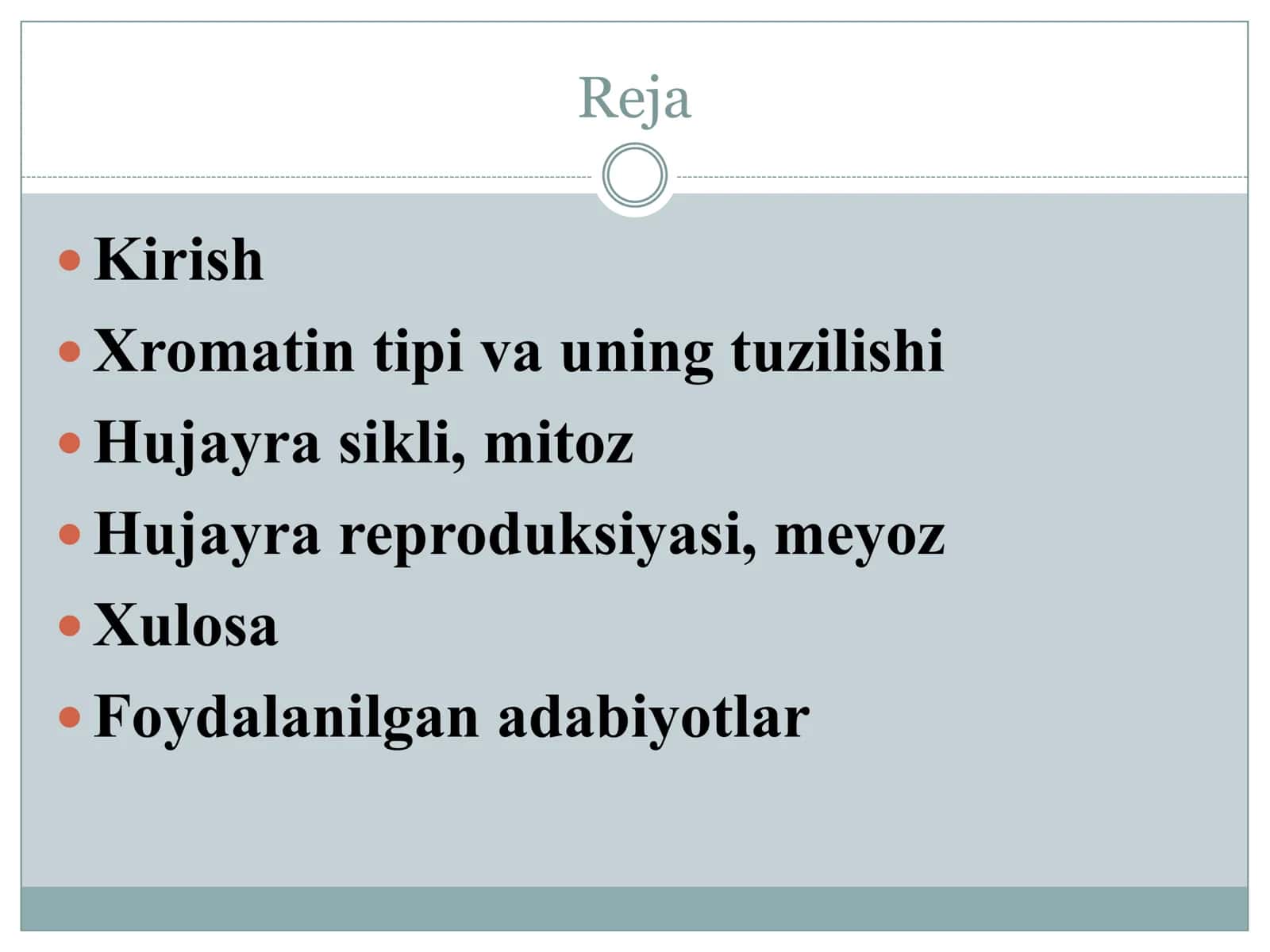 Hujayra sikli va hujayra bo'linishi: xromatin tuzilishi, mitoz va meyoz 2