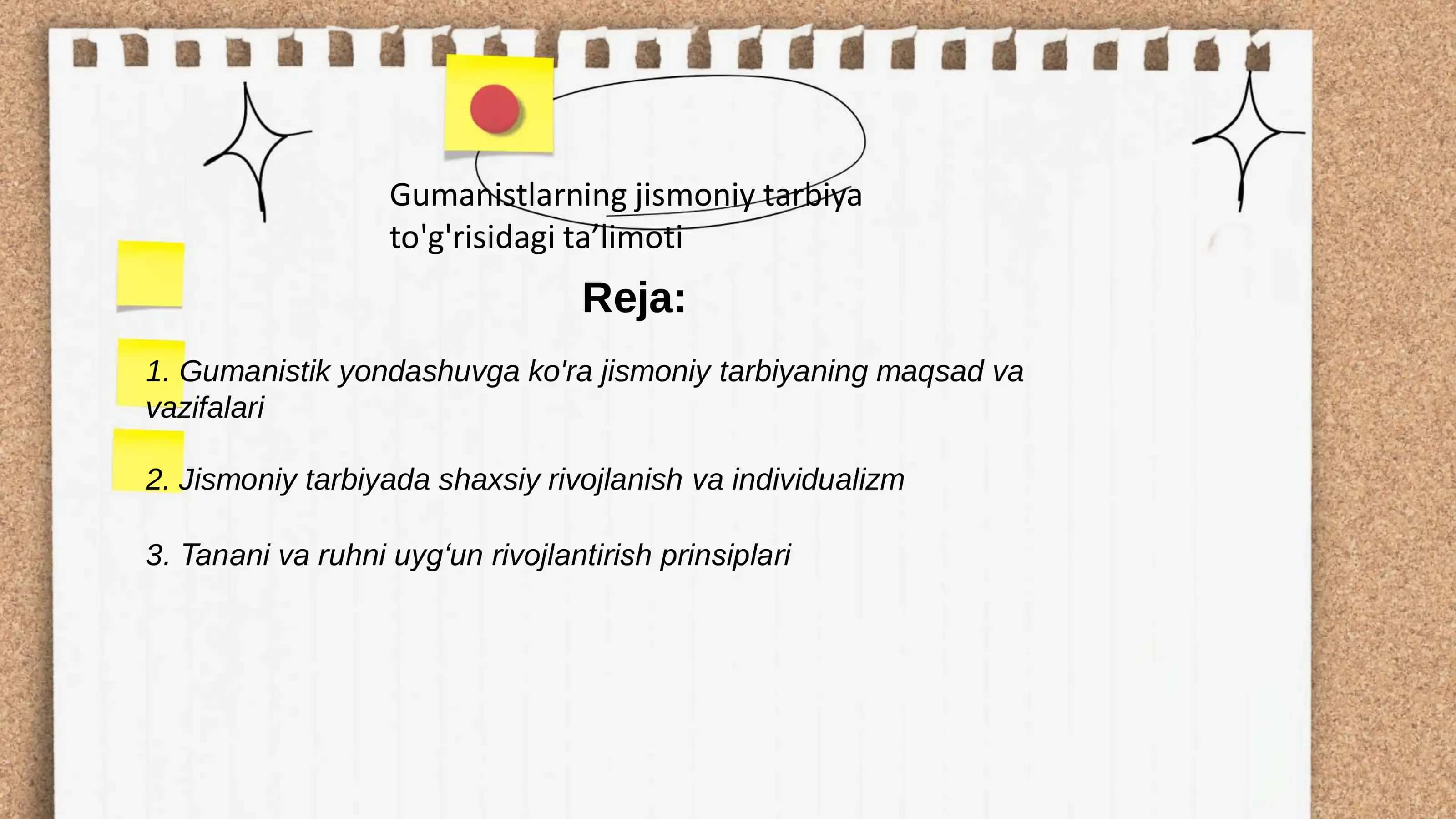 Gumanistlarning jismoniy tarbiya to'g'risidagi taʼlimoti 2