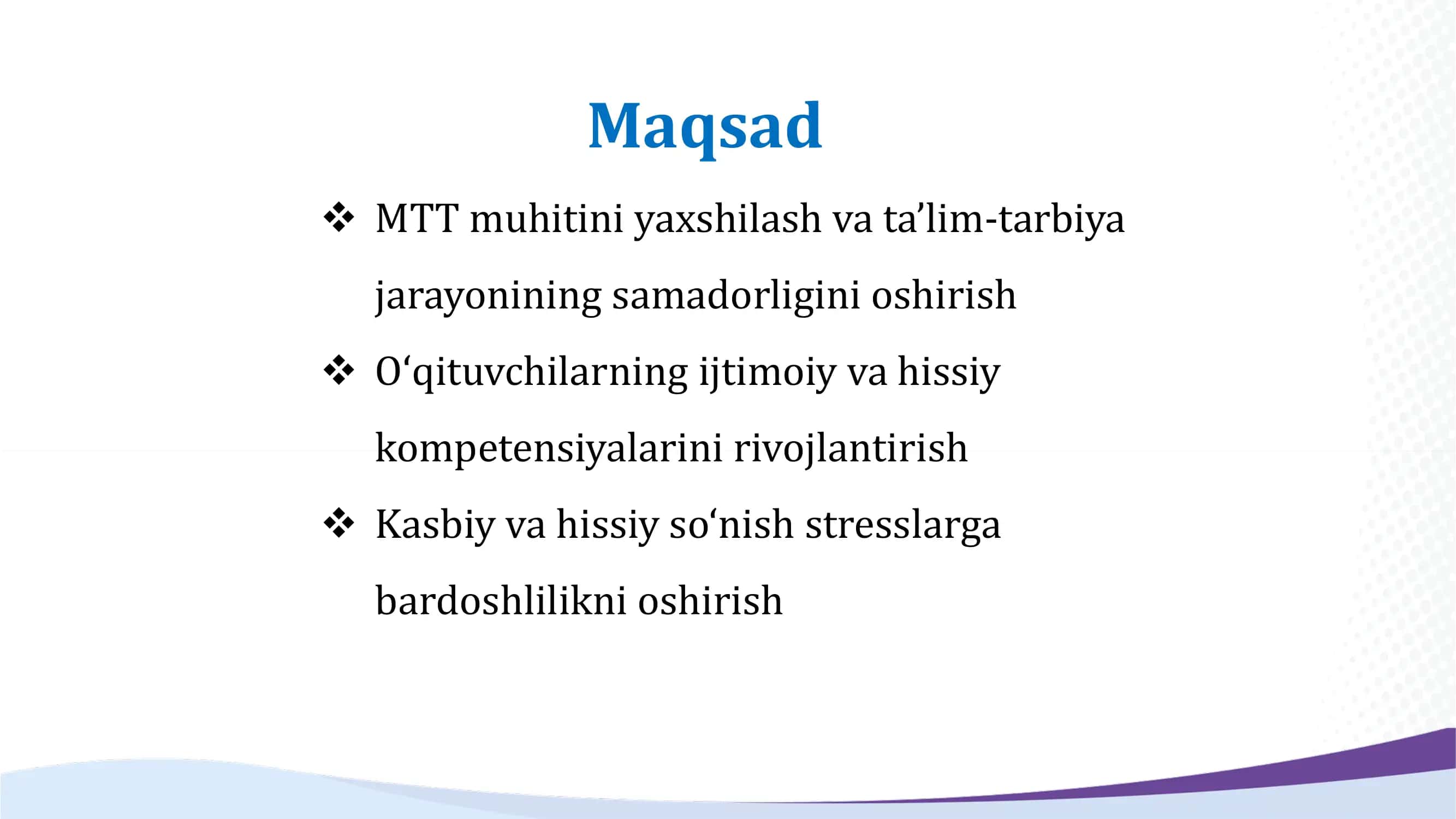 PROFILAKTIKA: KASBIY VA HISSIY SO‘NISH STRESSLARGA BARDOSHLILIK 2