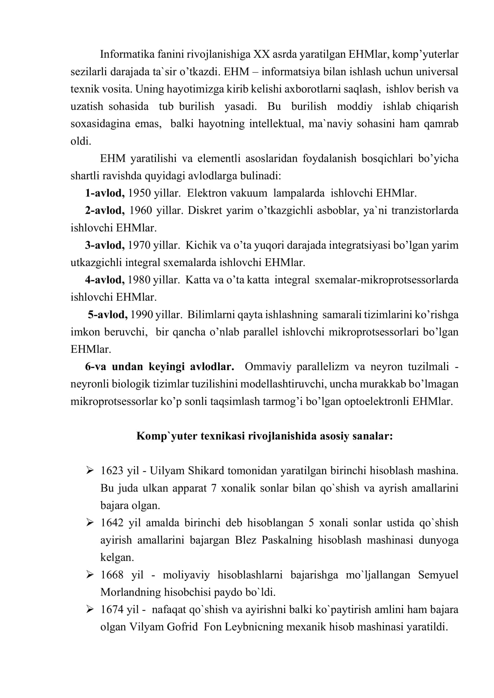 KOMPYUTERNING ARXITEKTURASI HAQIDA ASOSIY TUSHUNCHALAR 2