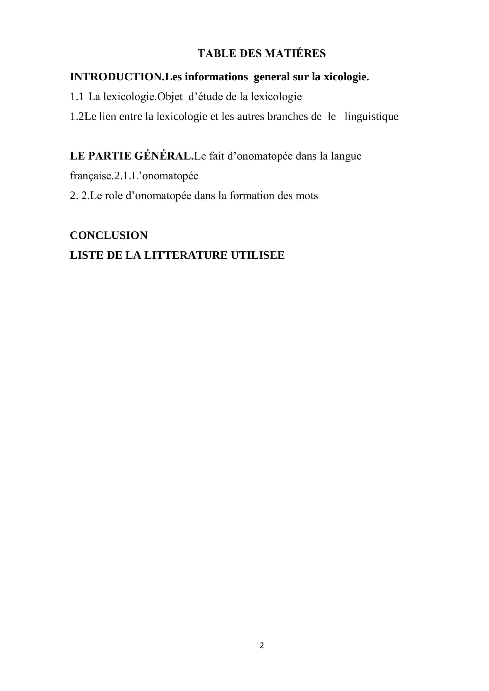 THÉME:LE FAIT D’ONOMATOPÉE DANS LA LANGUE FRANÇAISE 2