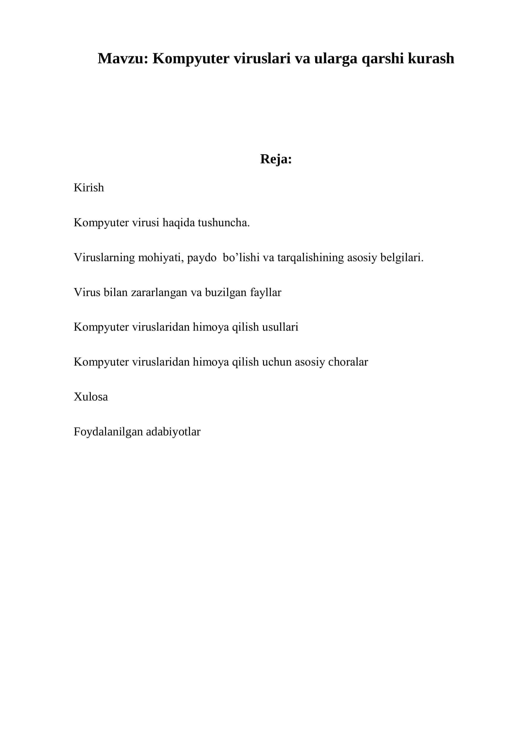Kompyuter viruslari va ularga qarshi kurash 2