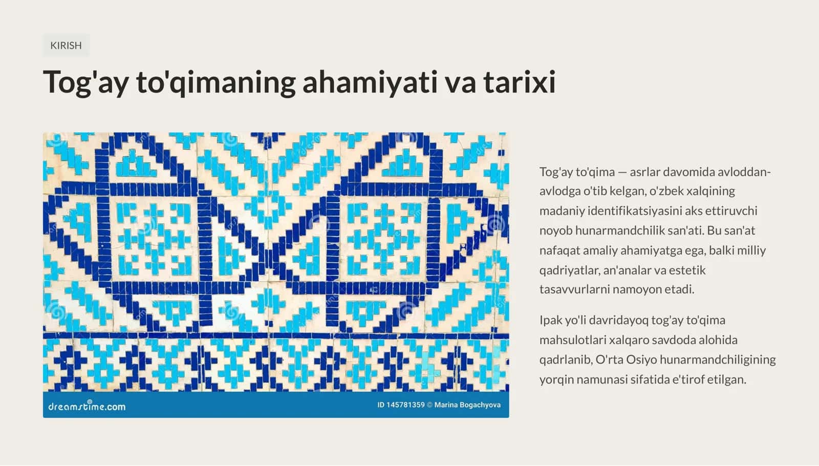 Tog’ay  to`qima 2