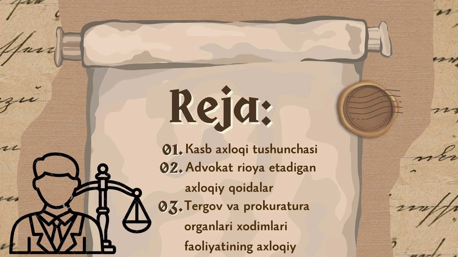 ADVOKAT, TERGOV VA PROKURATURA ORGANLARI XODIMLARI HAMDA SUDYANING KASB AXLOQI 2
