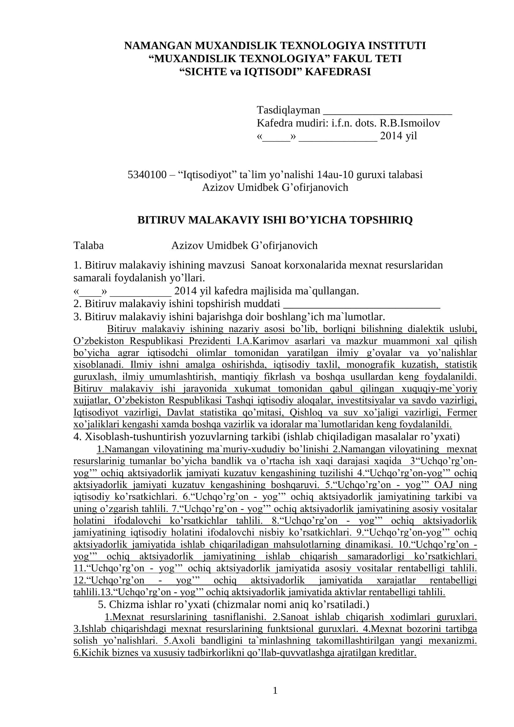 Sanоat kоrxоnalarida mexnat resurslaridan samarali fоydalanish yo‘llari 2