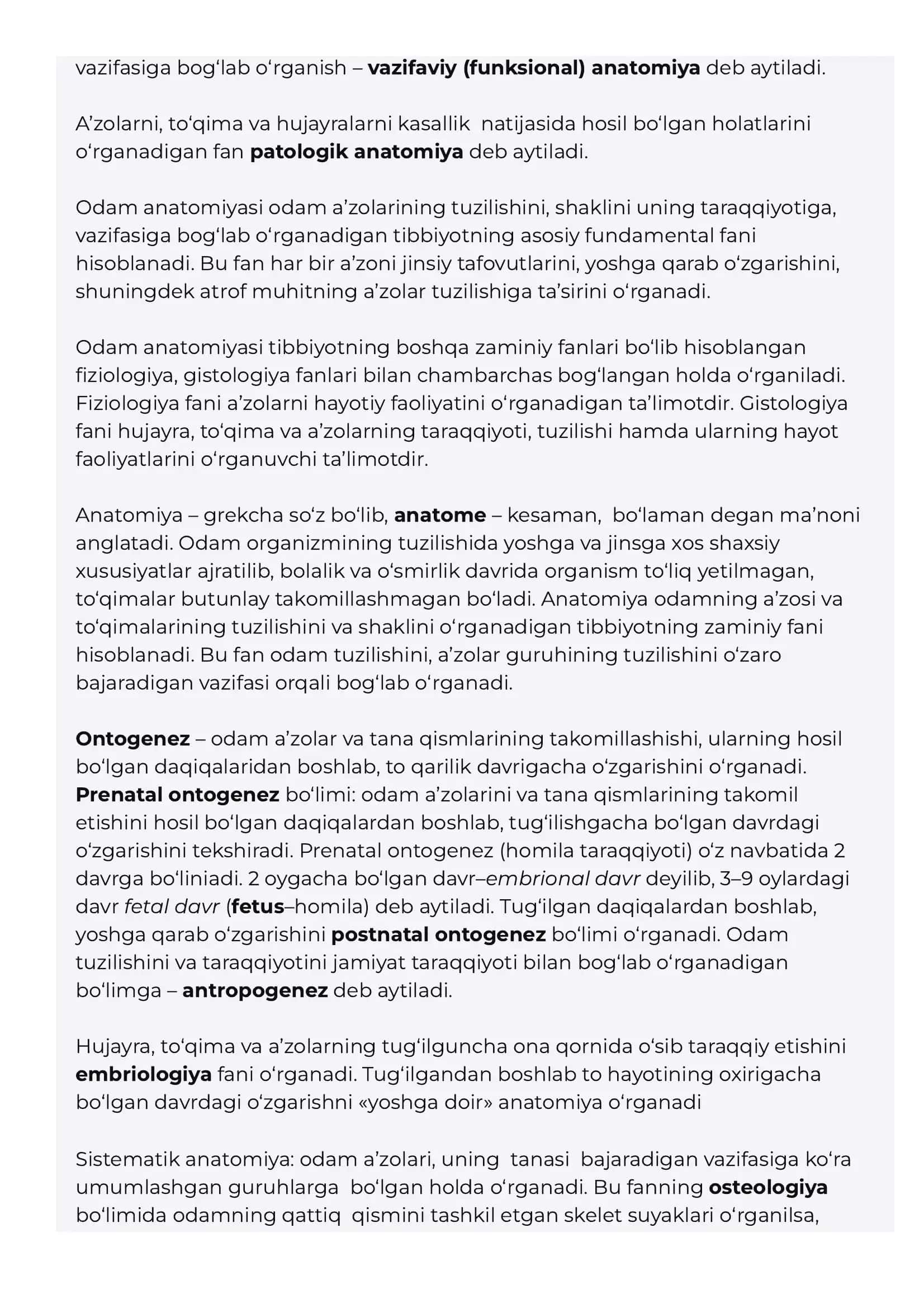 Anatomiya kirish 2