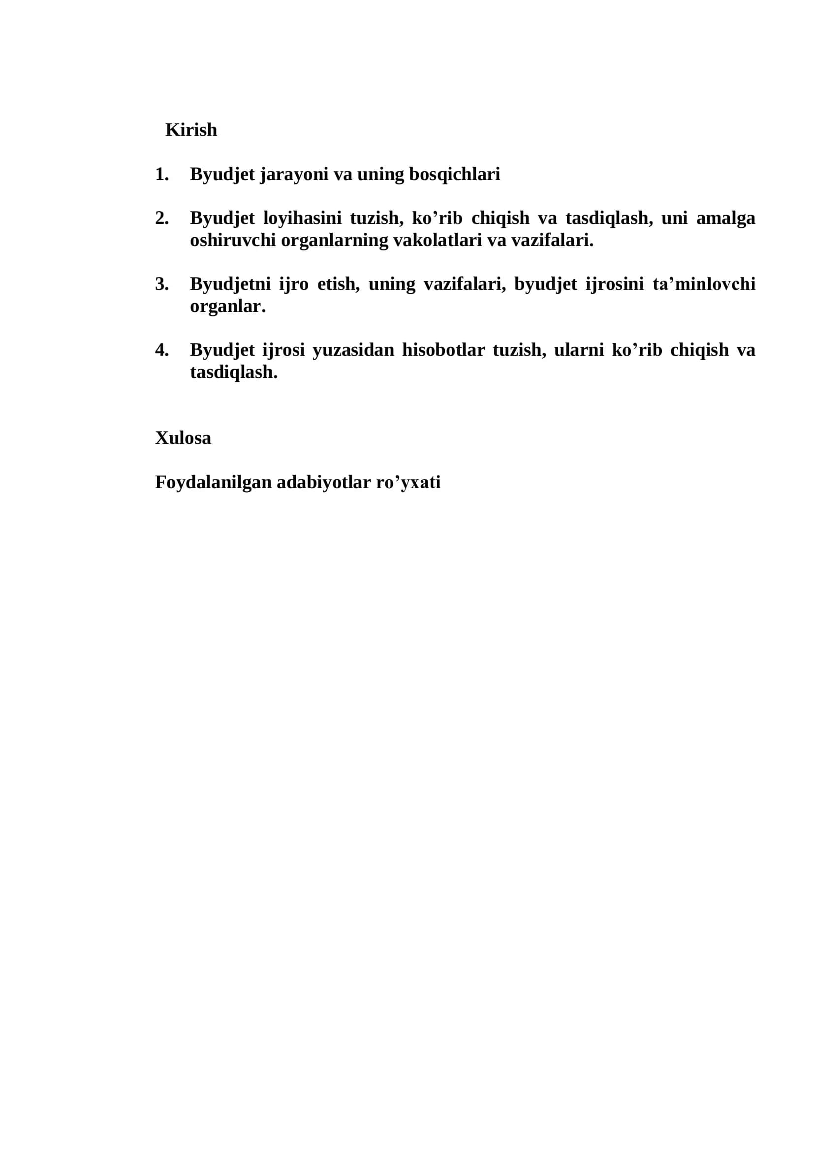 O'zbekiston Respublikasida byudjet jarayonini boshqarish islohotlari 2