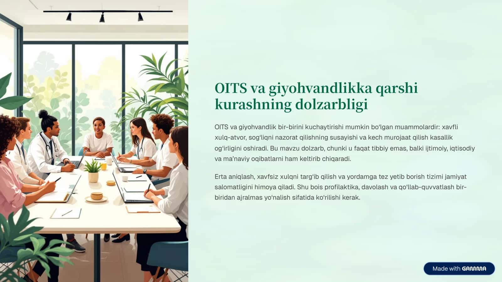 OITS va giyohvandlikka qarshi kurashning dolzarbligi 2