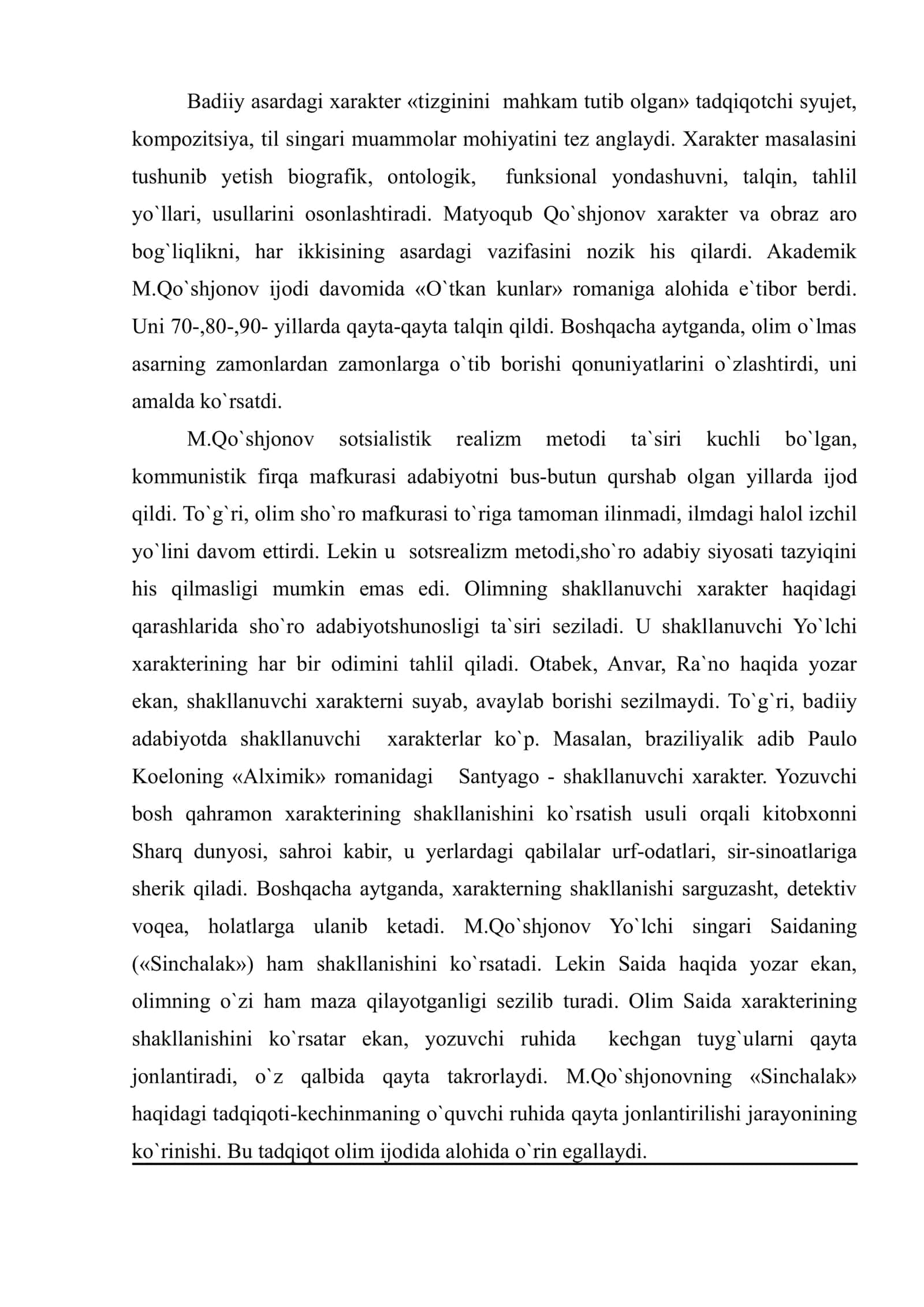 Adabiy xarakter haqida 2