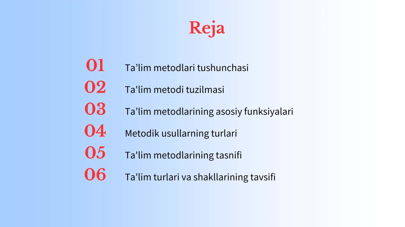 Ta’lim metodlari va vositalari. Ta’limni tashkil etish shakllari va turlari 2