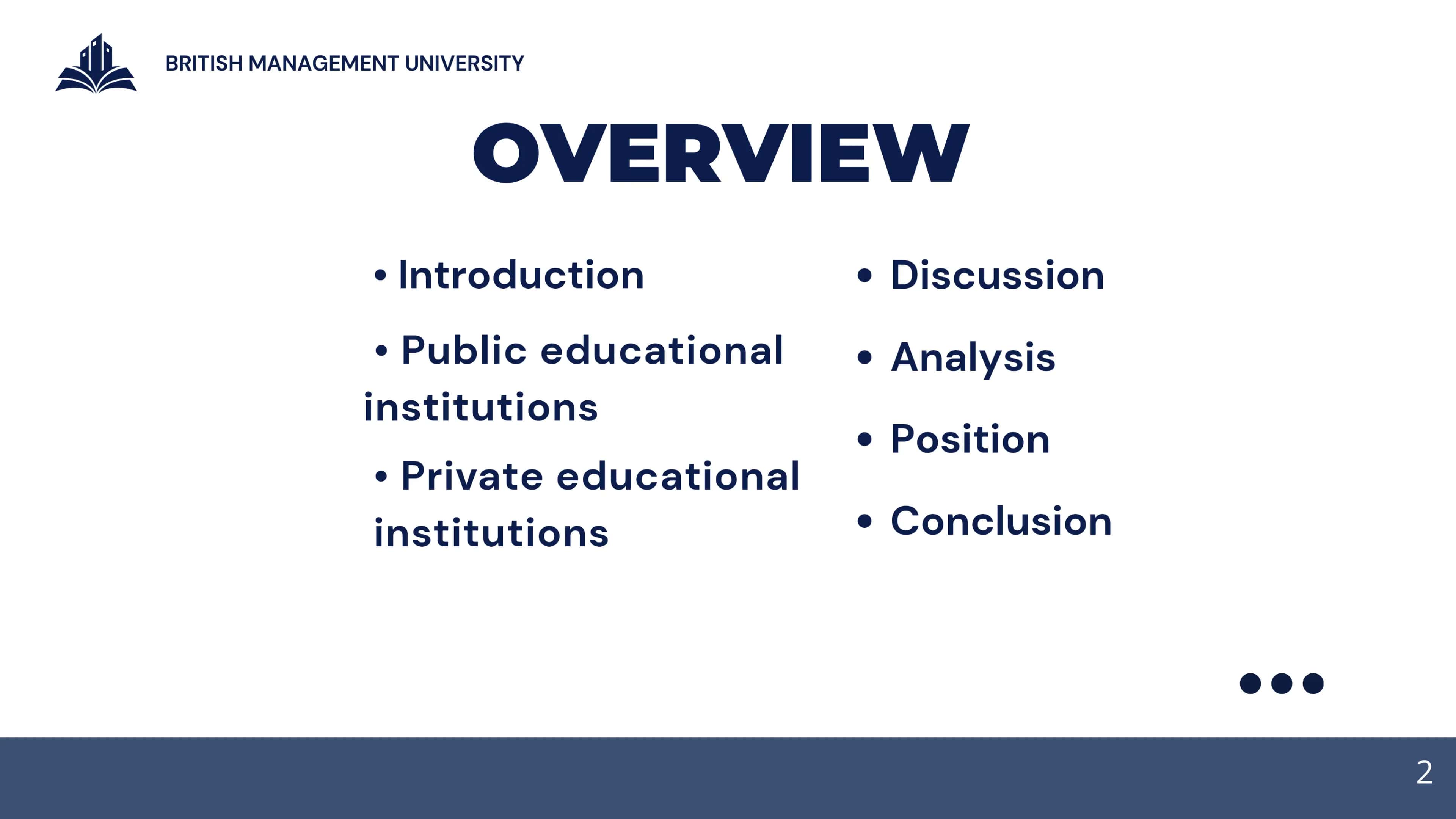 Presentation: Comparison of private and public educations 2