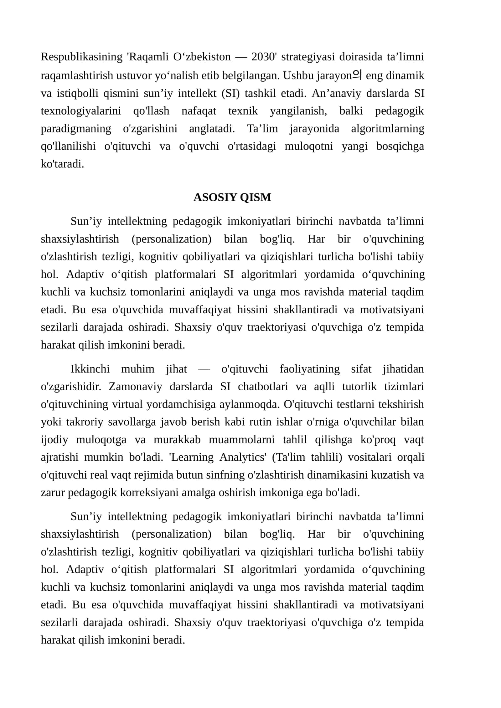 ZAMONAVIY DARSLARDA SUN’IY INTELLEKT TEXNOLOGIYALARIDAN FOYDALANISHNING PEDAGOGIK JIHATLARI 2