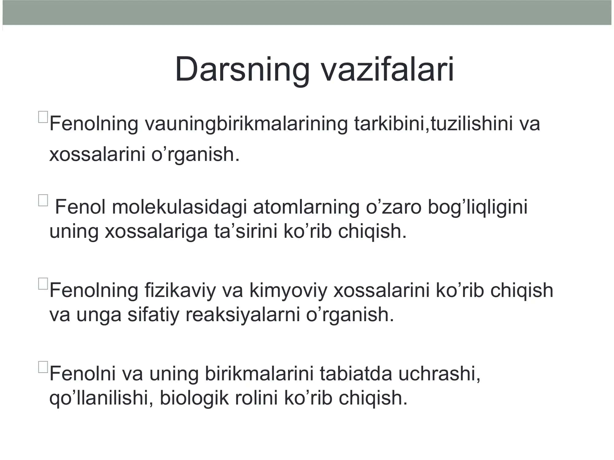 Fenol va uning xossalari 2