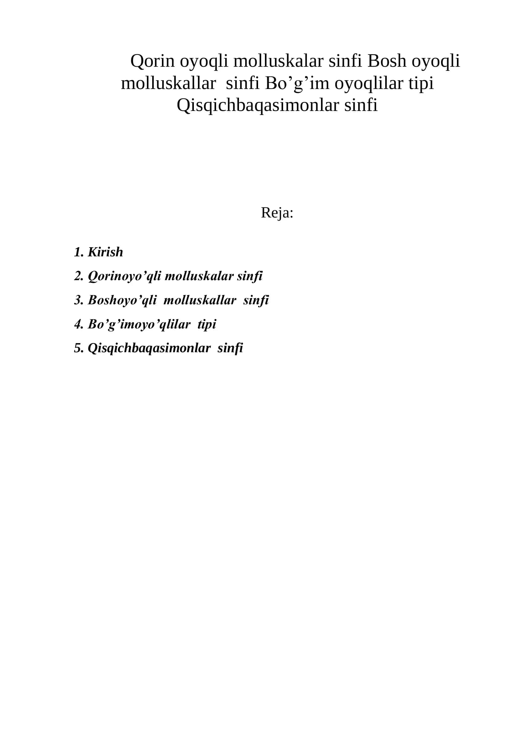 Qorin oyoqli molluskalar sinfi Bosh oyoqli 2