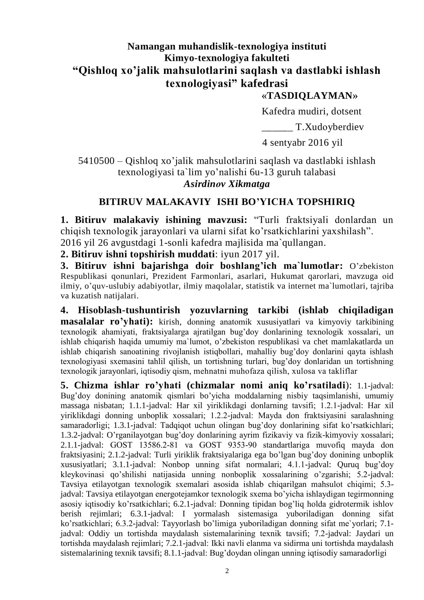 Qishloq xo'jalik mahsulotlarini saqlash va dastlabki ishlash texnologiyasi 2