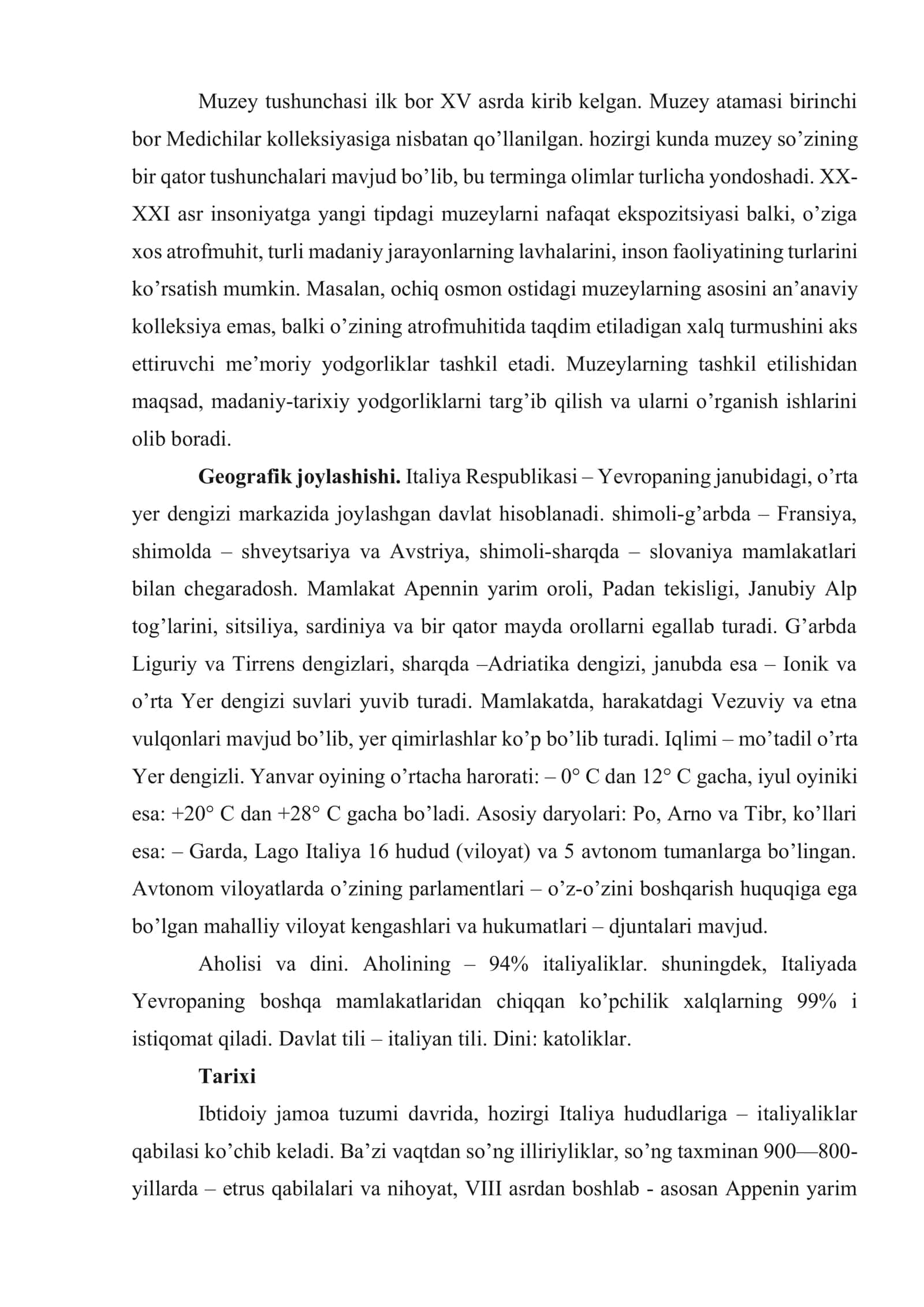 Italiya muzeylari 2