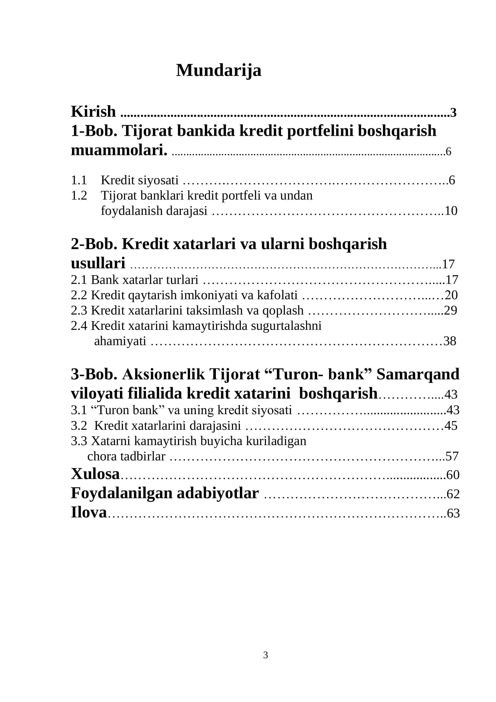 Kredit riski va uning minimallashtirish yollari 2