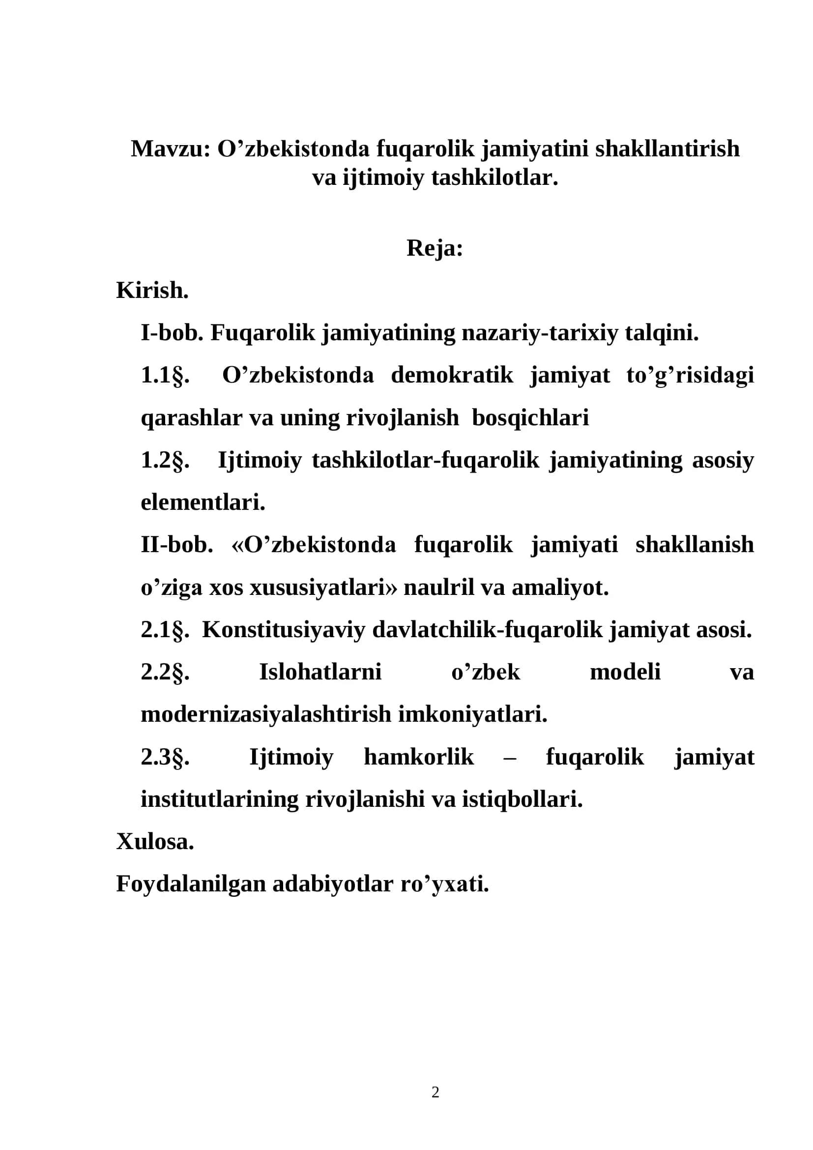O'zbekistonda fuqarolik jamiyatini shakllantirish va ijtimoiy tashkilotlar 2