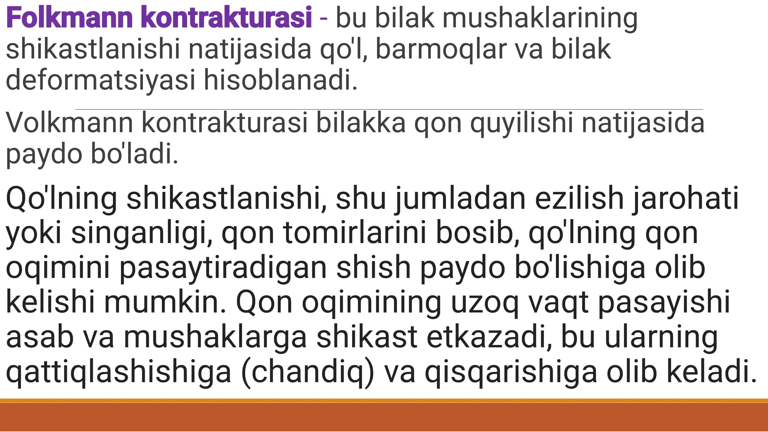 Volkmann kontrakturasi 2