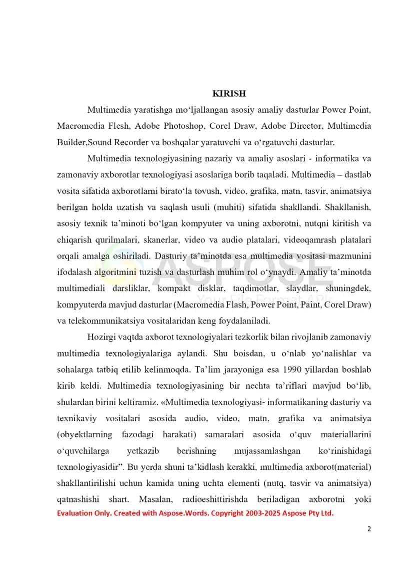 Adobe Photoshop dasturida multimediaviy mahsulotlarini yaratish 2