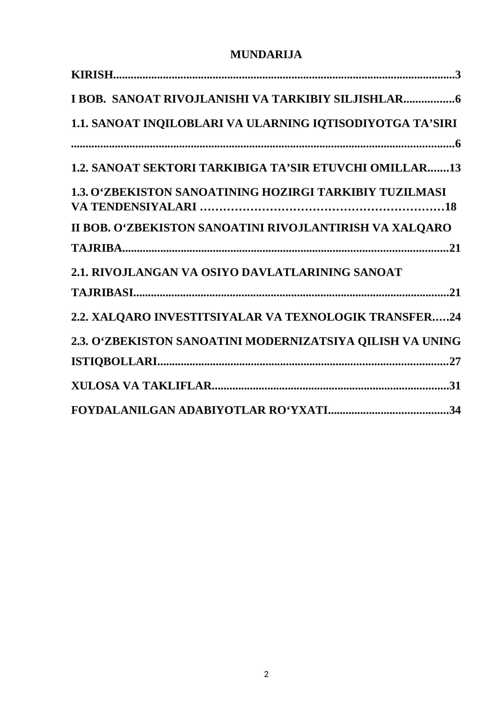 SANOAT SEKTORINING TUZILISHI VA TARKIBIY SILJISHLARI 2
