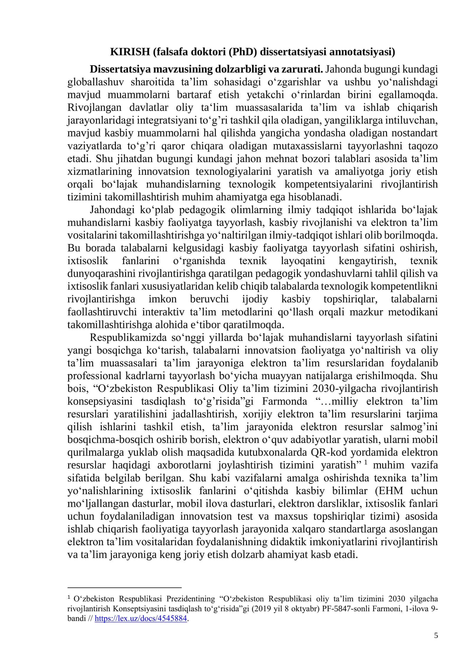 TALABALRNING TEXNOLOGIK KOMPETENTLIGINI RIVOJLANTIRISH METODIKASINI TIZIMLI YONDASHUV ASOSIDA TAKOMILLASHTIRISH 2
