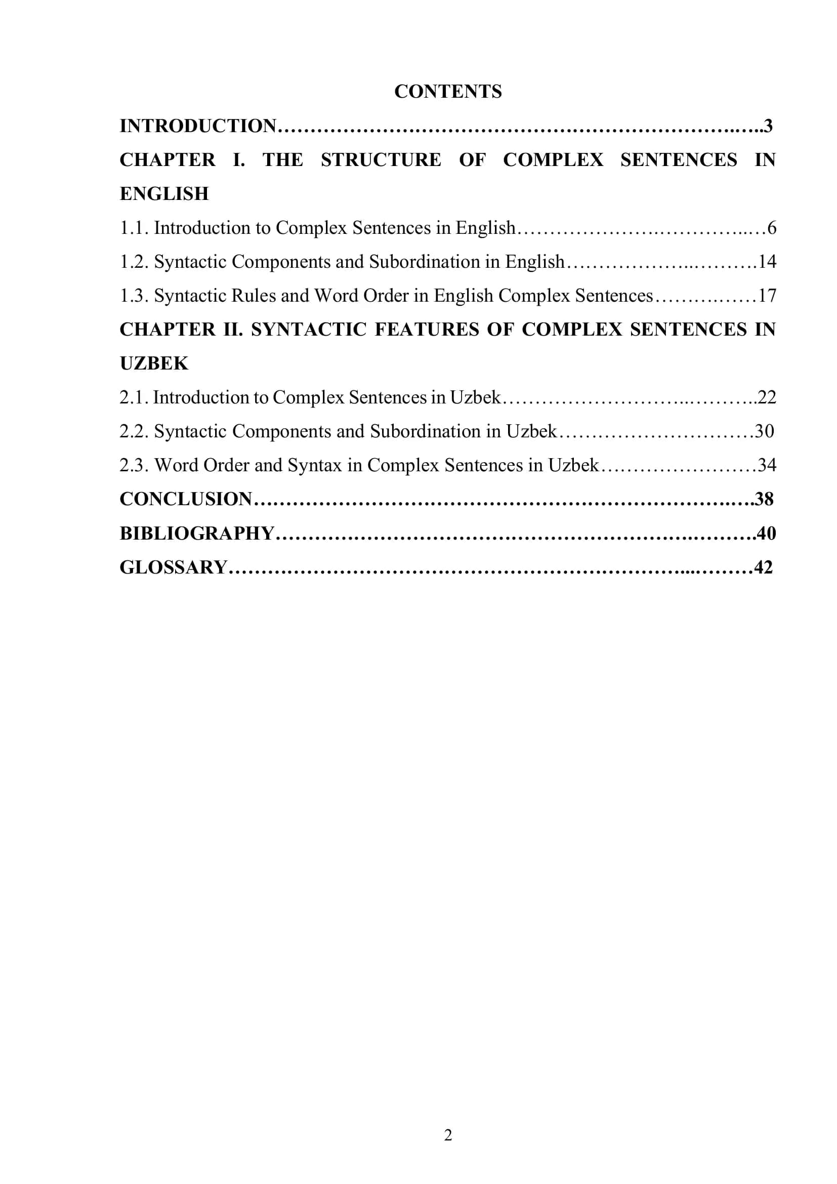 Syntactic analysis of complex sentences in English and Uzbek 2