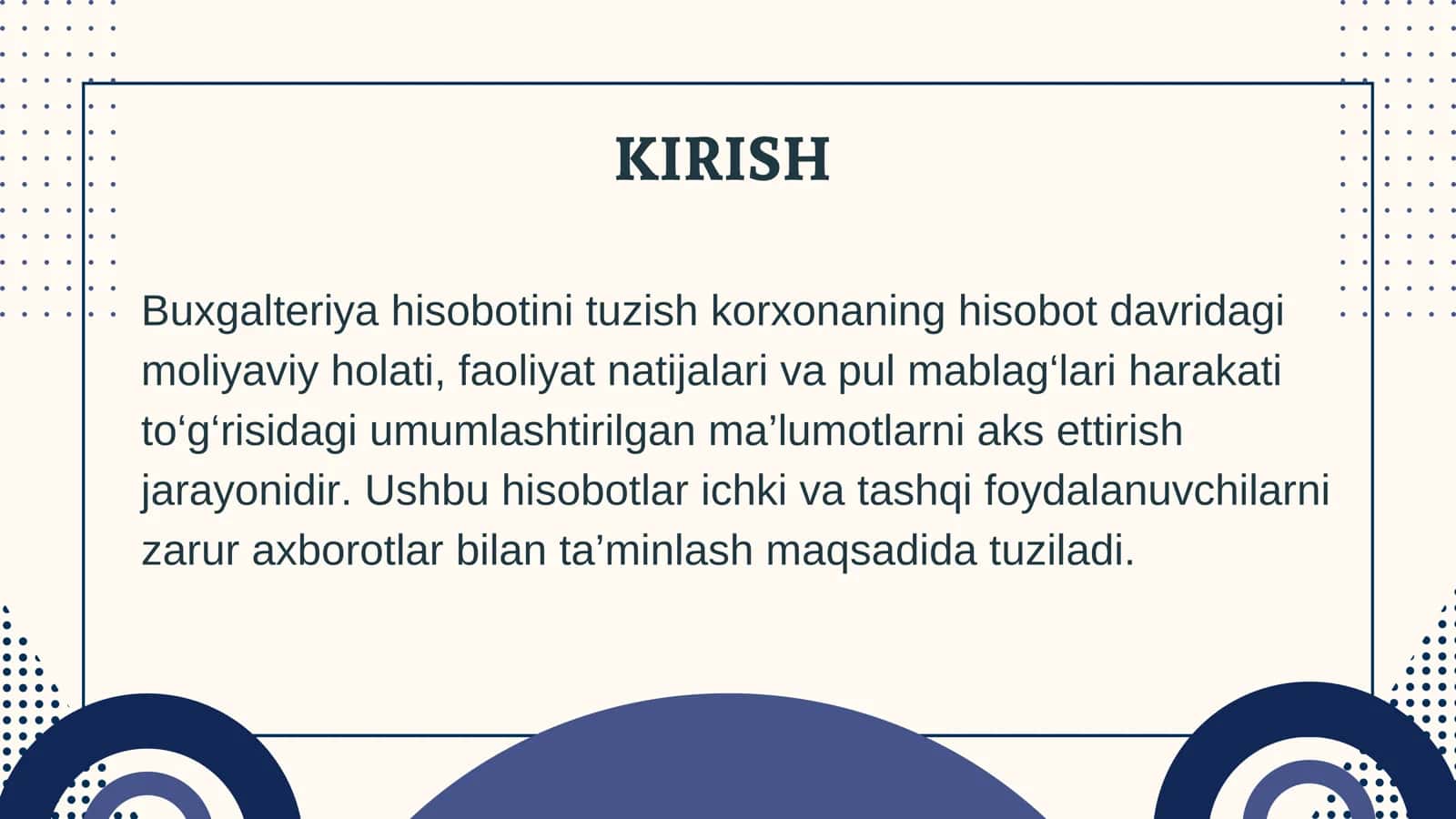 BUXGALTERIYA HISOBOTINI TUZISH TARTIBI 2