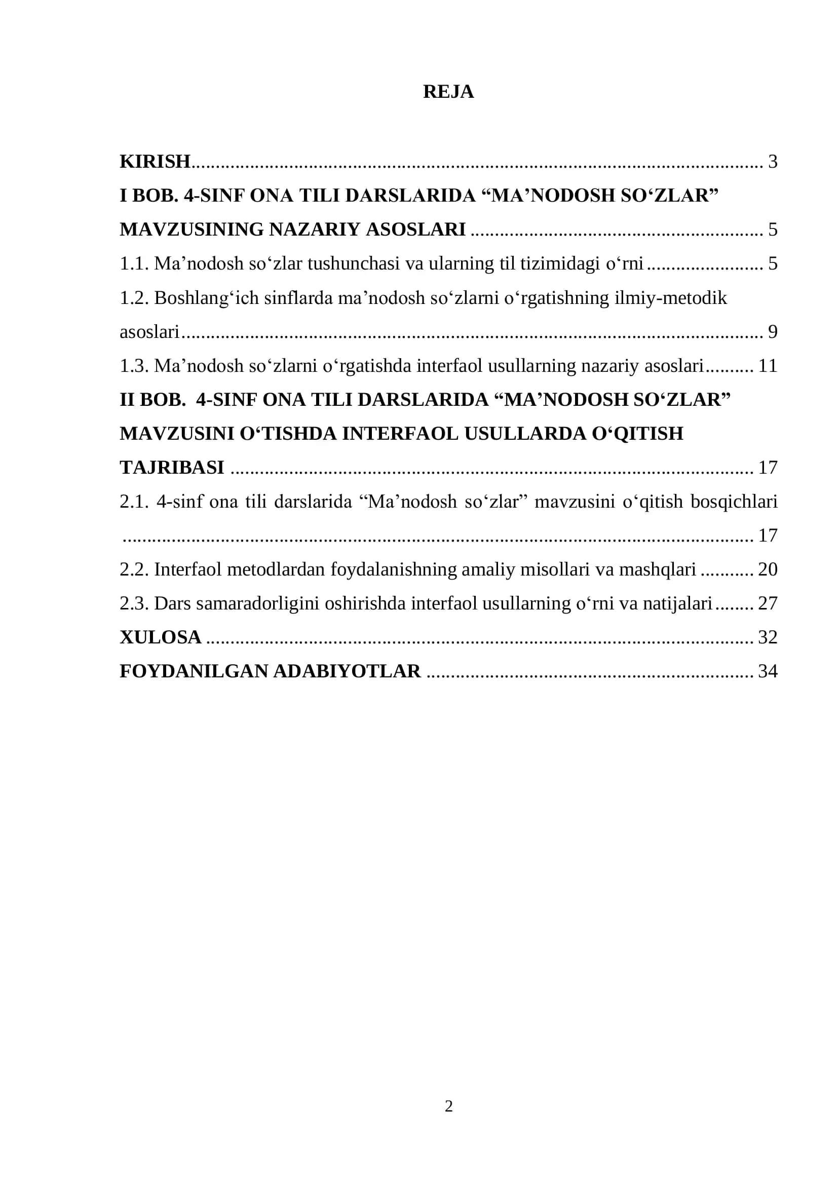 Ma'nodosh so‘zlar mavzusi 2