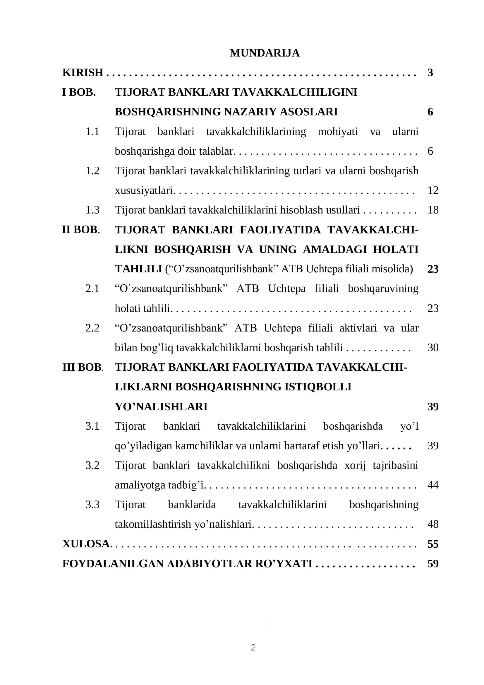 TIJORAT BANKLARIDA TAVAKKALCHILIKNI BOSHQARISH XUSUSIYATLARI 2