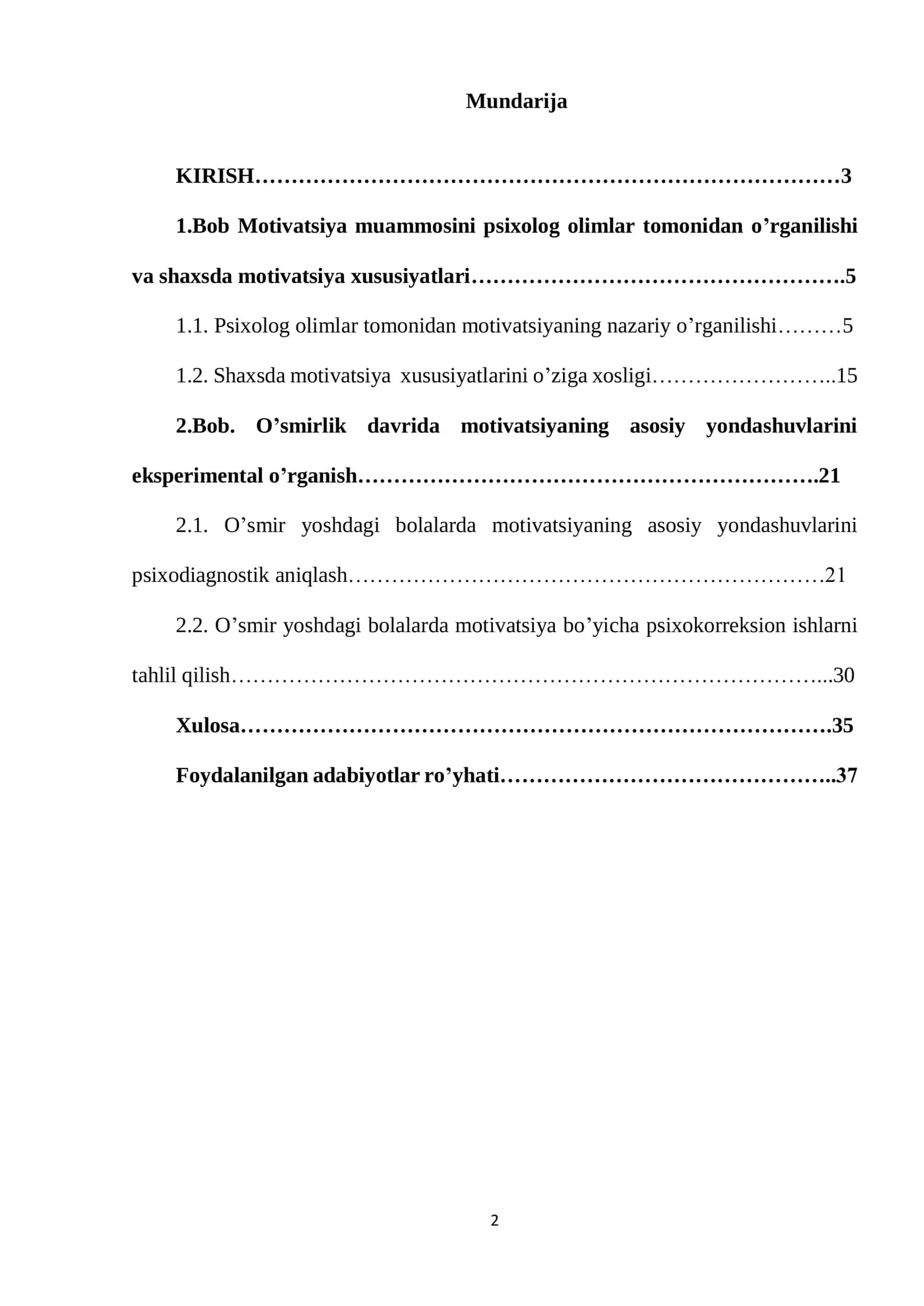 MOTIVATSIYANING ASOSI YONDOSHUVLARI 2