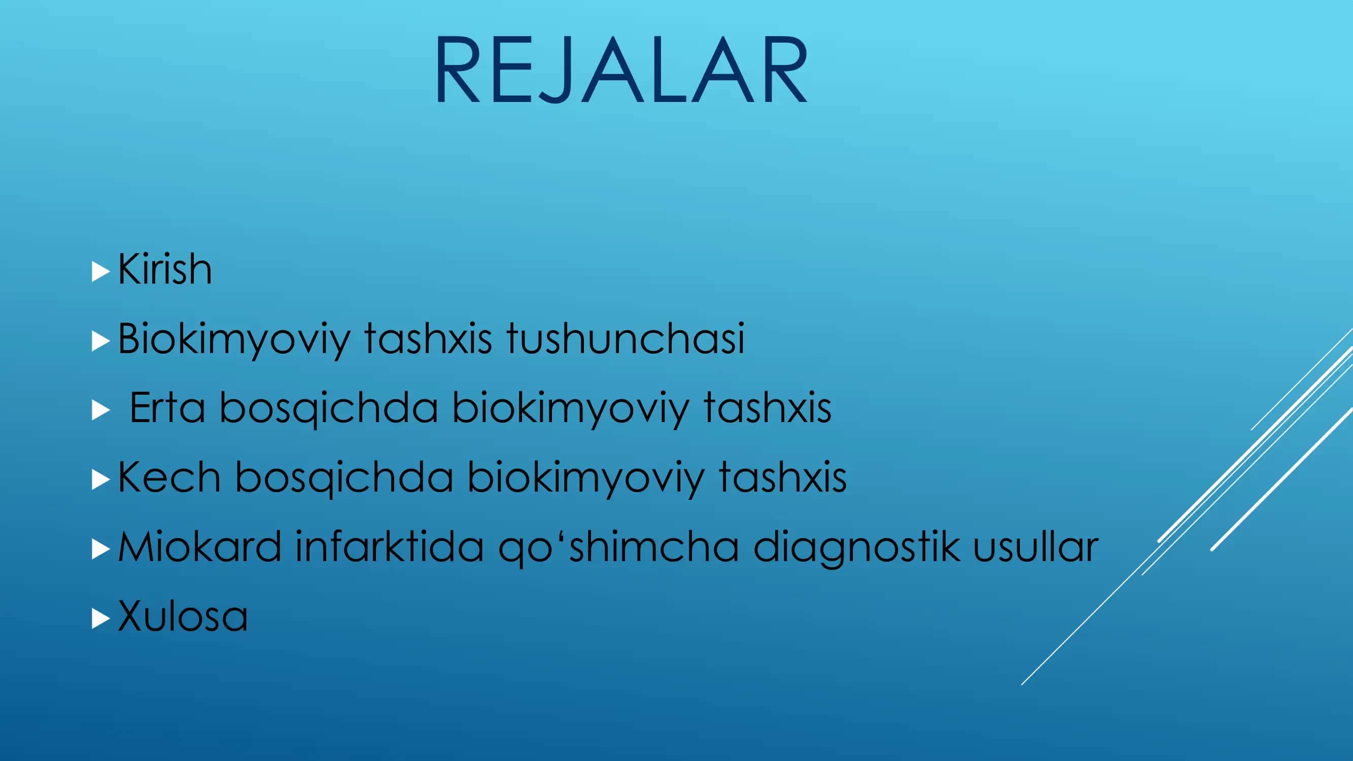 MIOKARD INFARKTINING ERTA VA KECH BIOKIMYOVIY TASHXISI 2