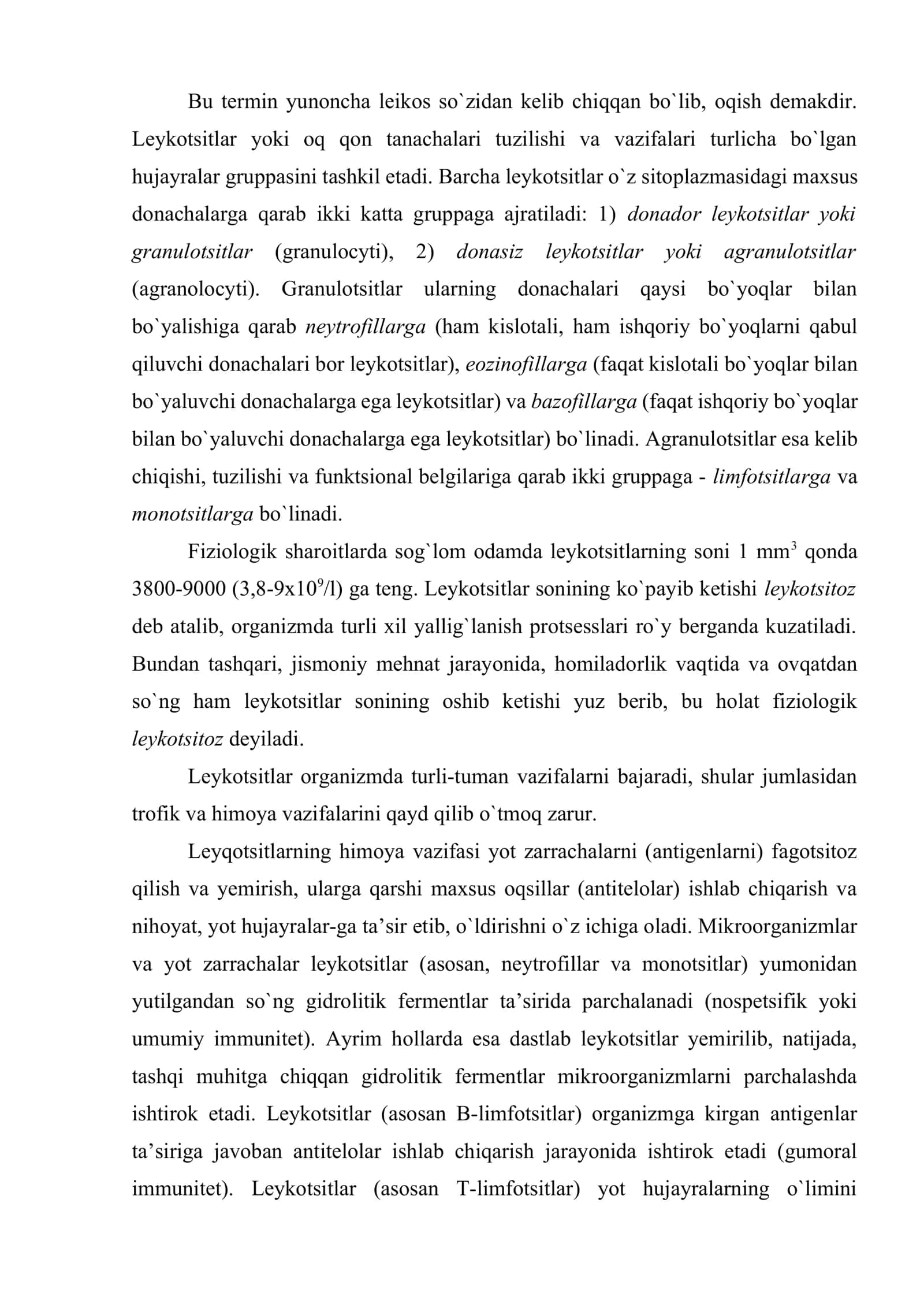 Leykotsitlar (leucocyti) 2