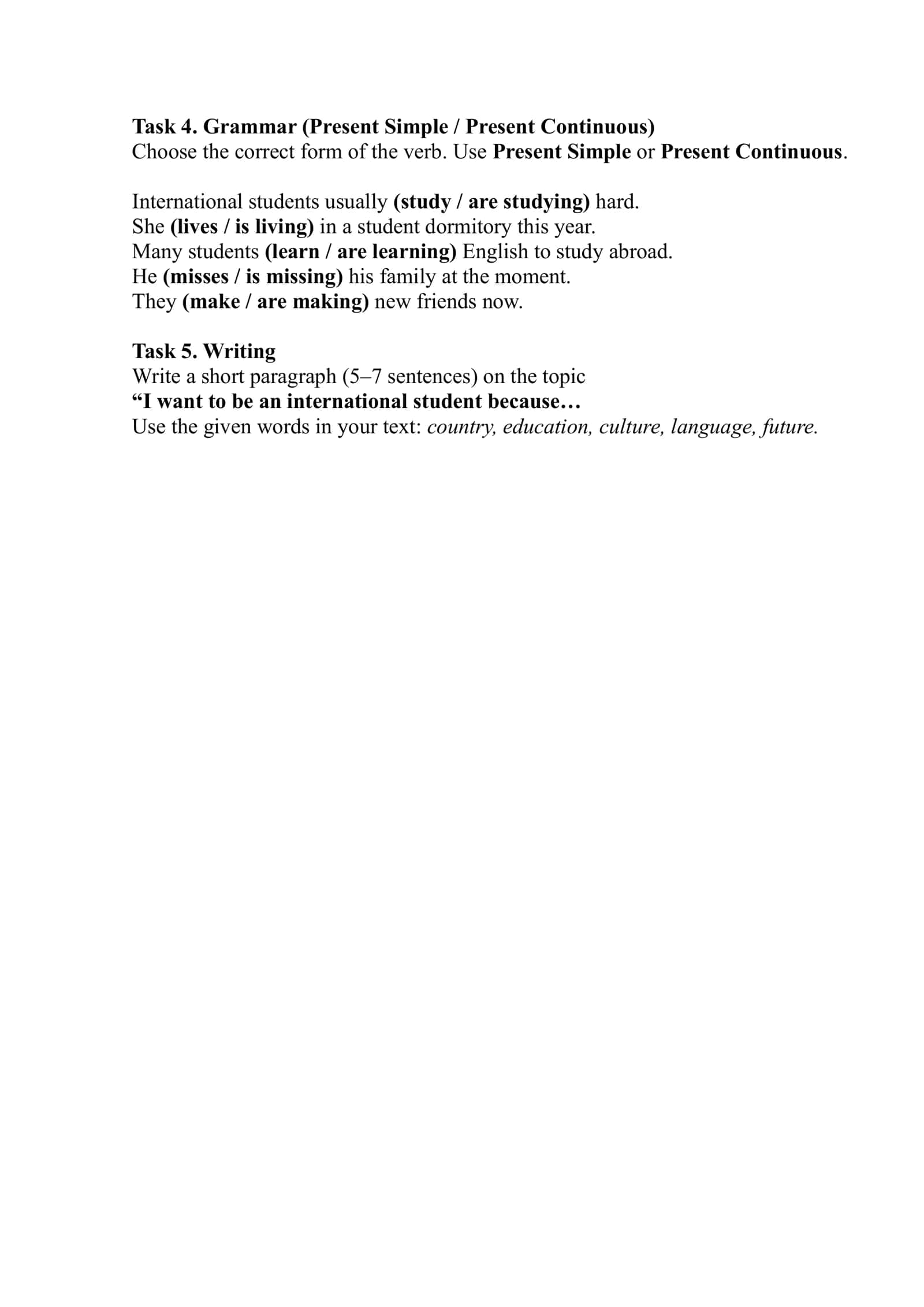 Vocabulary Matching Exercise 2