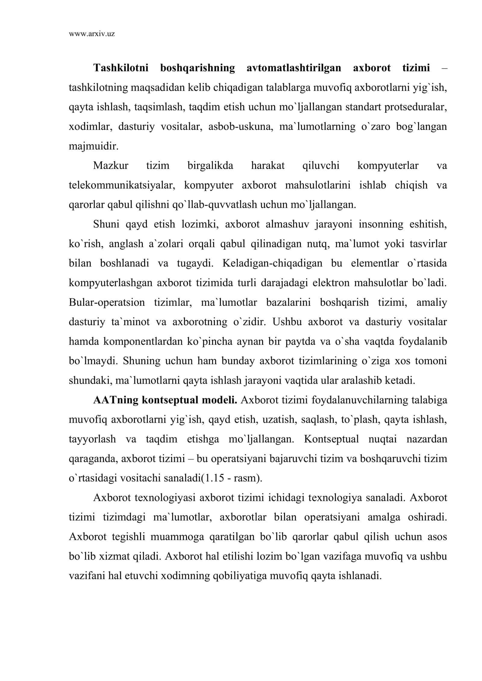 Avtomatlashtirilgan axborot tizimlari 2