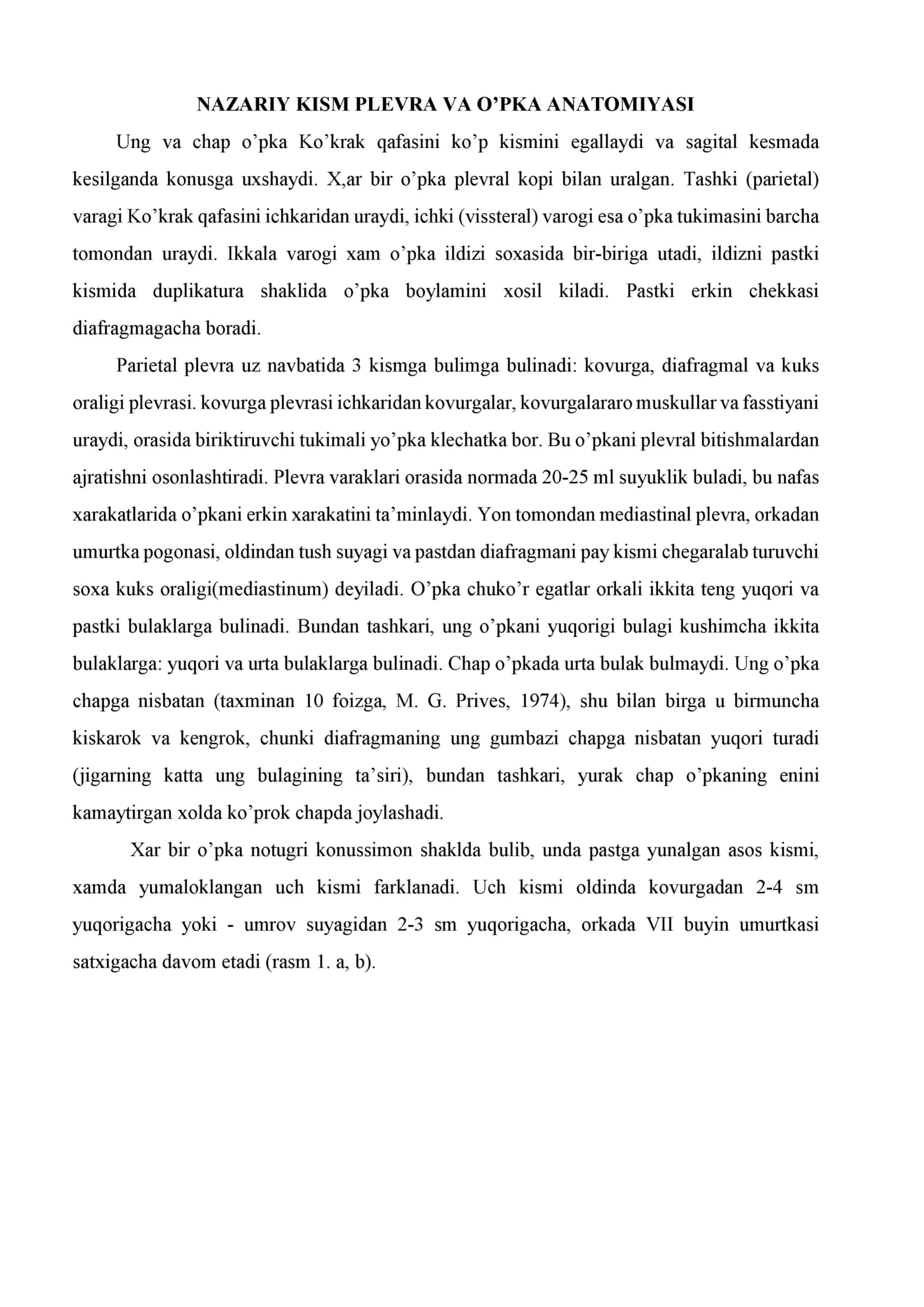 Ko’krak qafasi organlarining ochiq va yopiq jaroxatlanishi. Gemotoraks. Pnevmotoraks 2