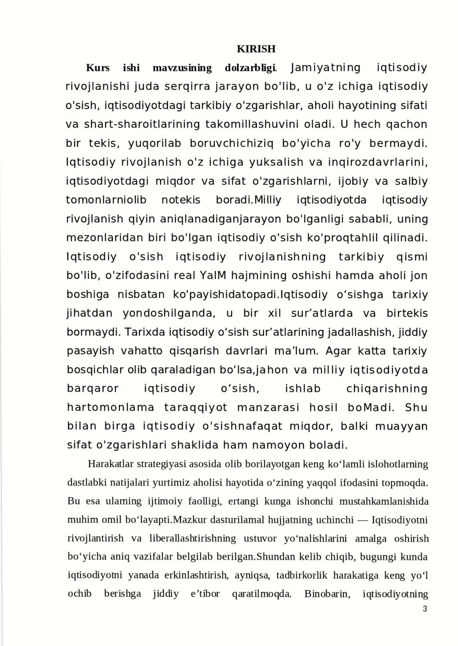 Iqtisodiy o'sishning ahamiyati 2