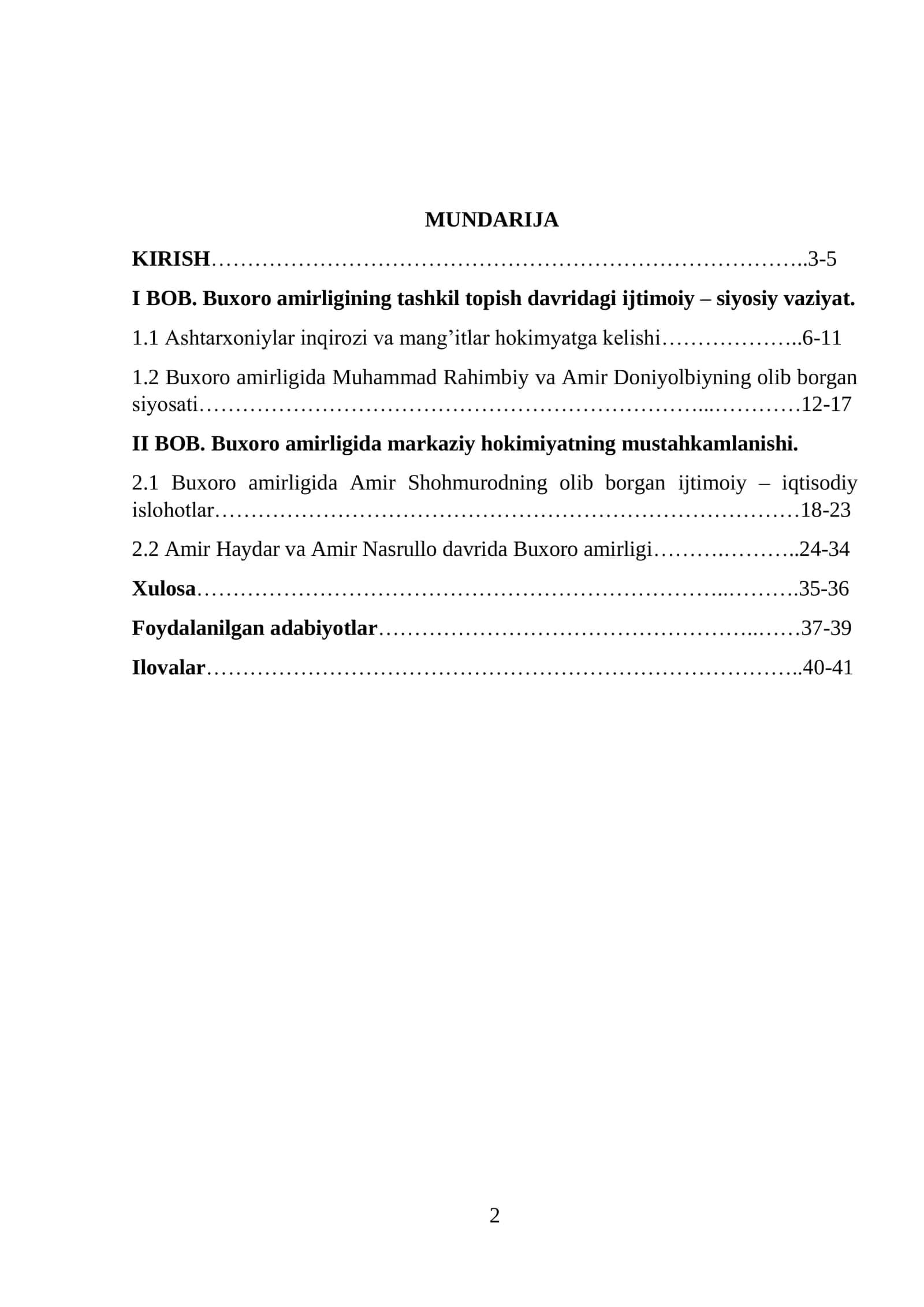 BUXORO АMIRLIGIDA O’ZBEK MANG’ITLARI SULOLASI 2