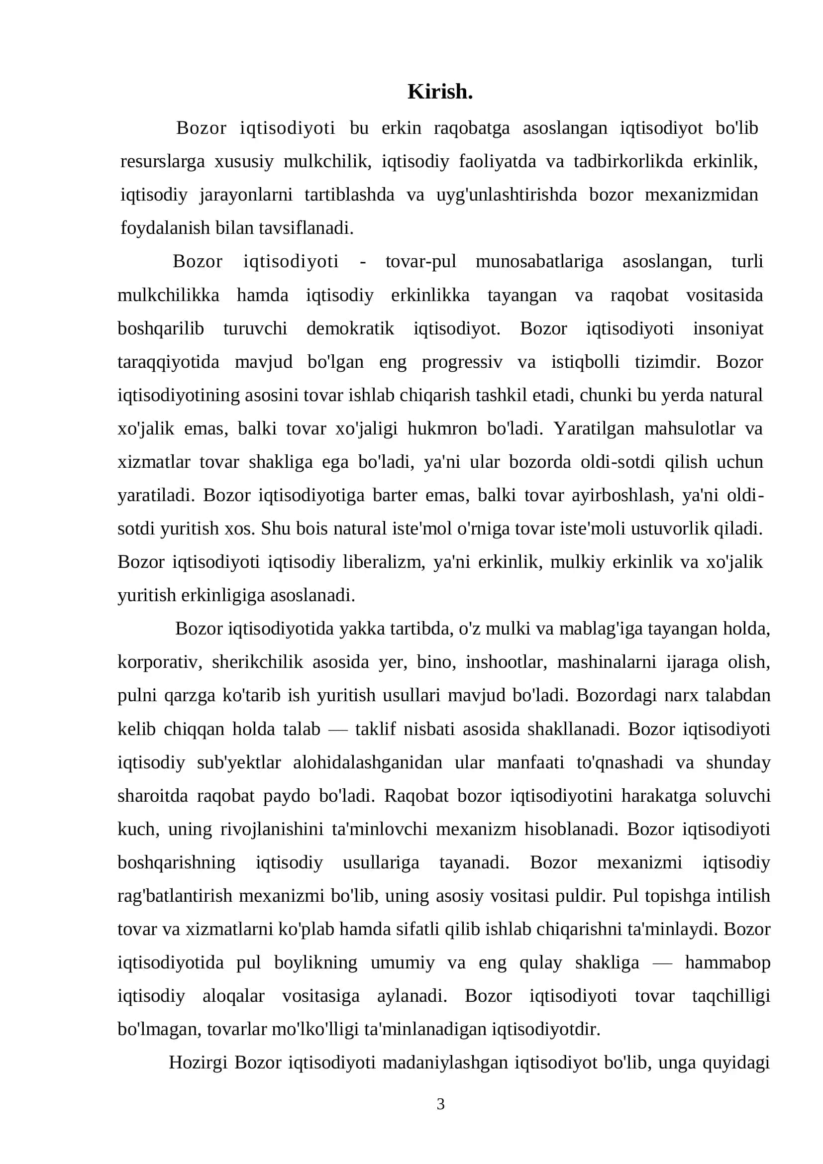 BOZOR IQTISODIYOTI UNING SHAKLLANISHI VA RIVOJLANISH SHART-SHAROITLARI 2