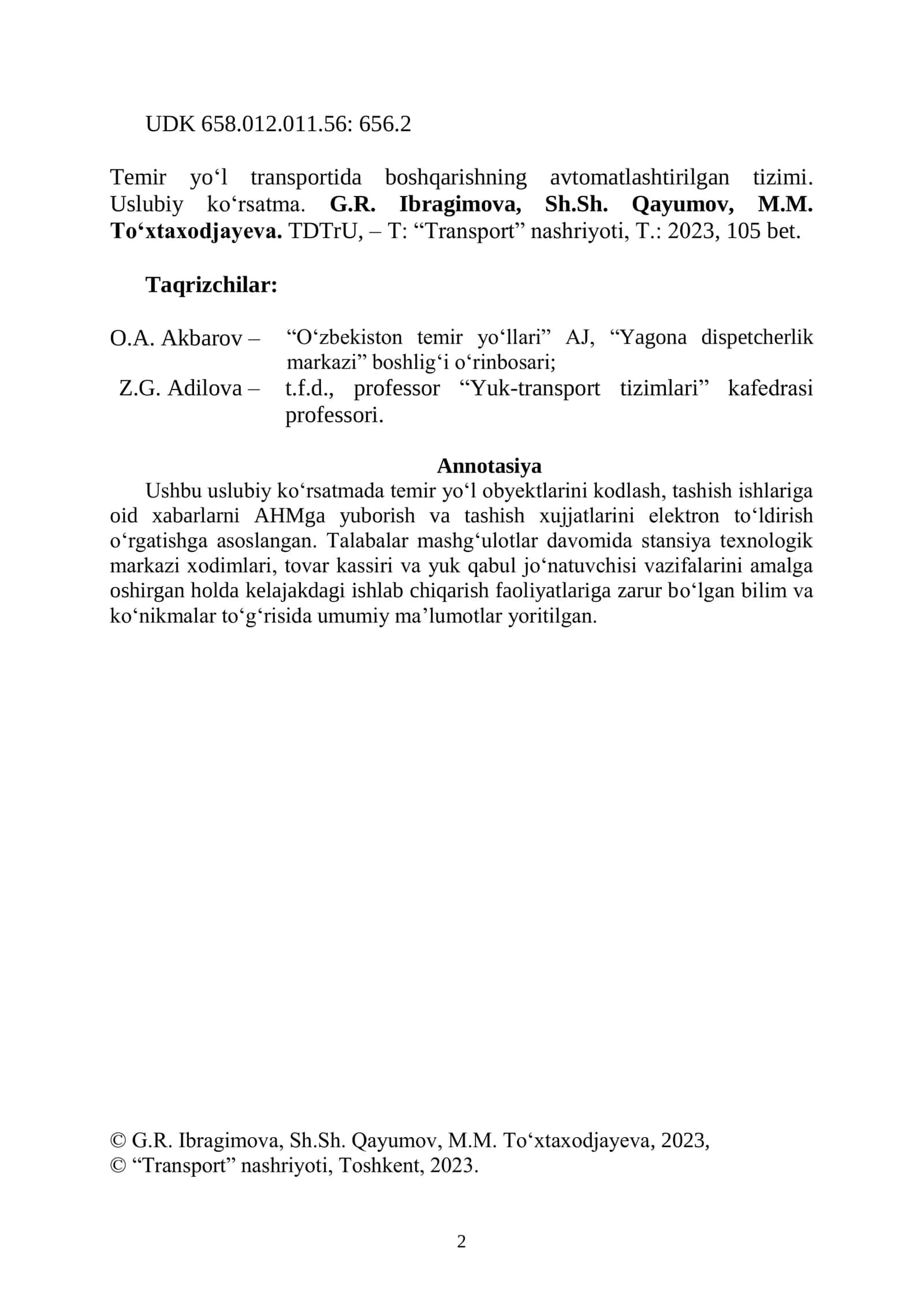 Boshqarishning Avtomatlashtirilgan Tizimi 2