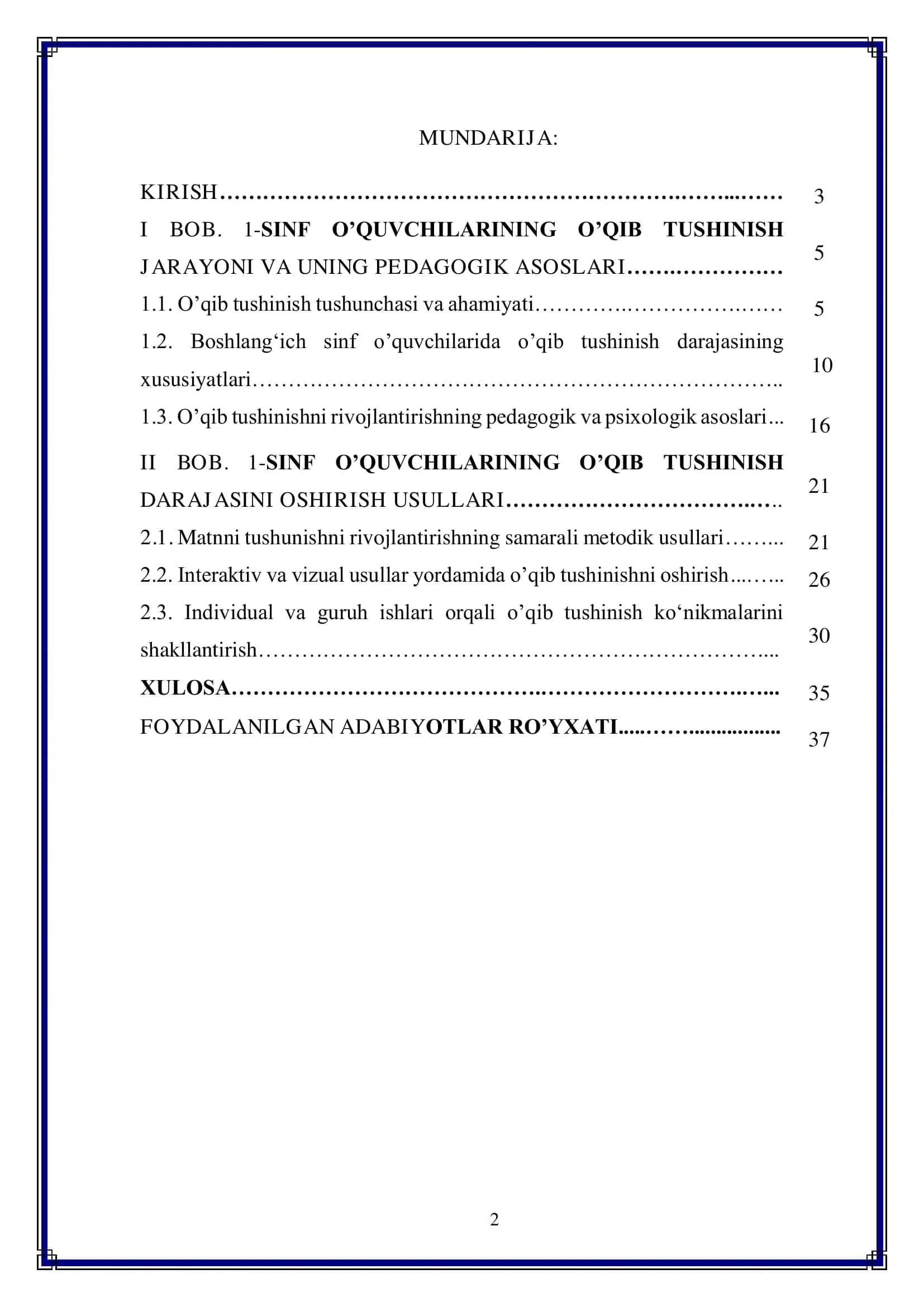 1-sinf o‘quvchilarining o‘qib tushinish darajasini oshirish usullari 2