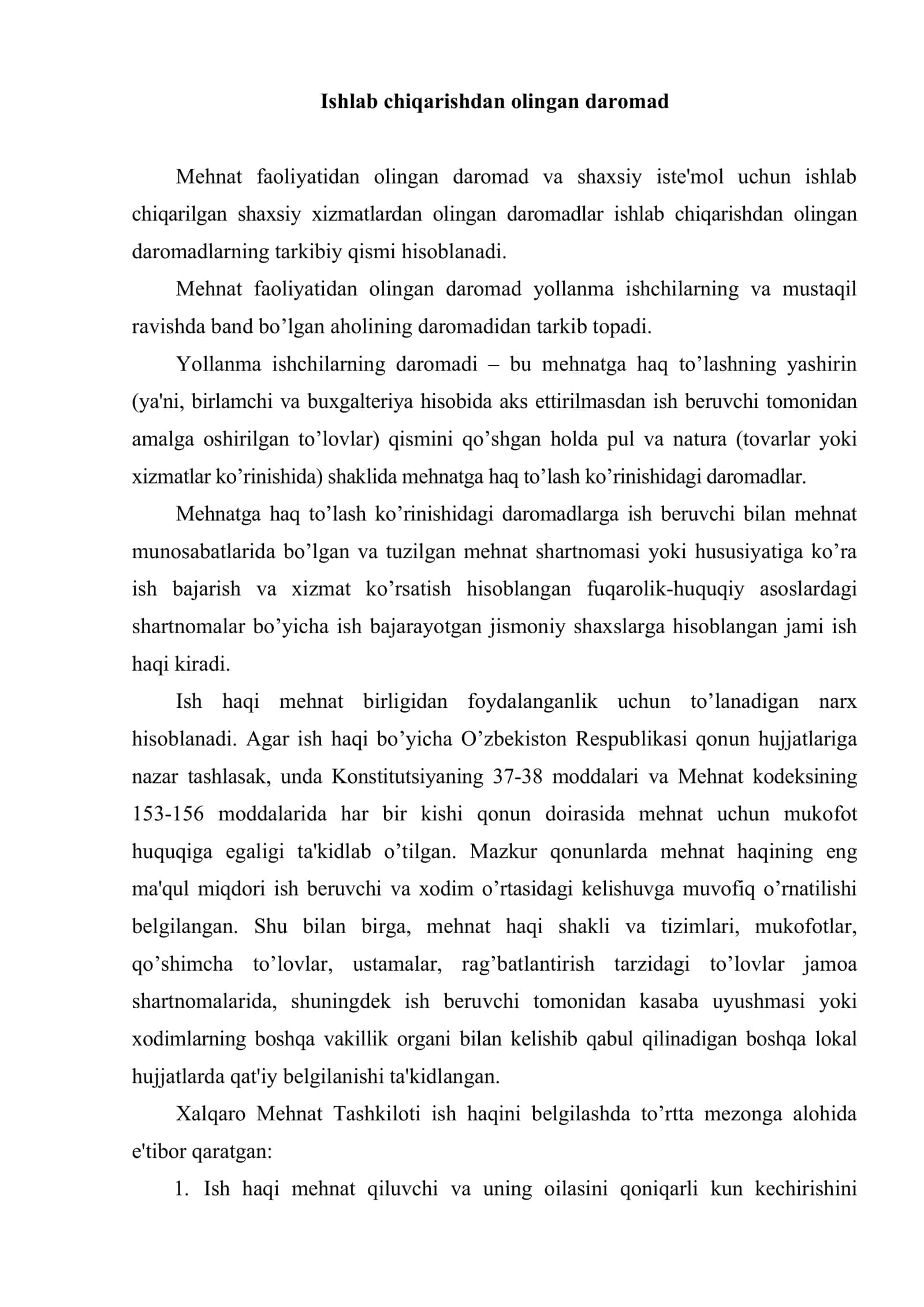 Aholining umumiy daromadlari tarkibi 2
