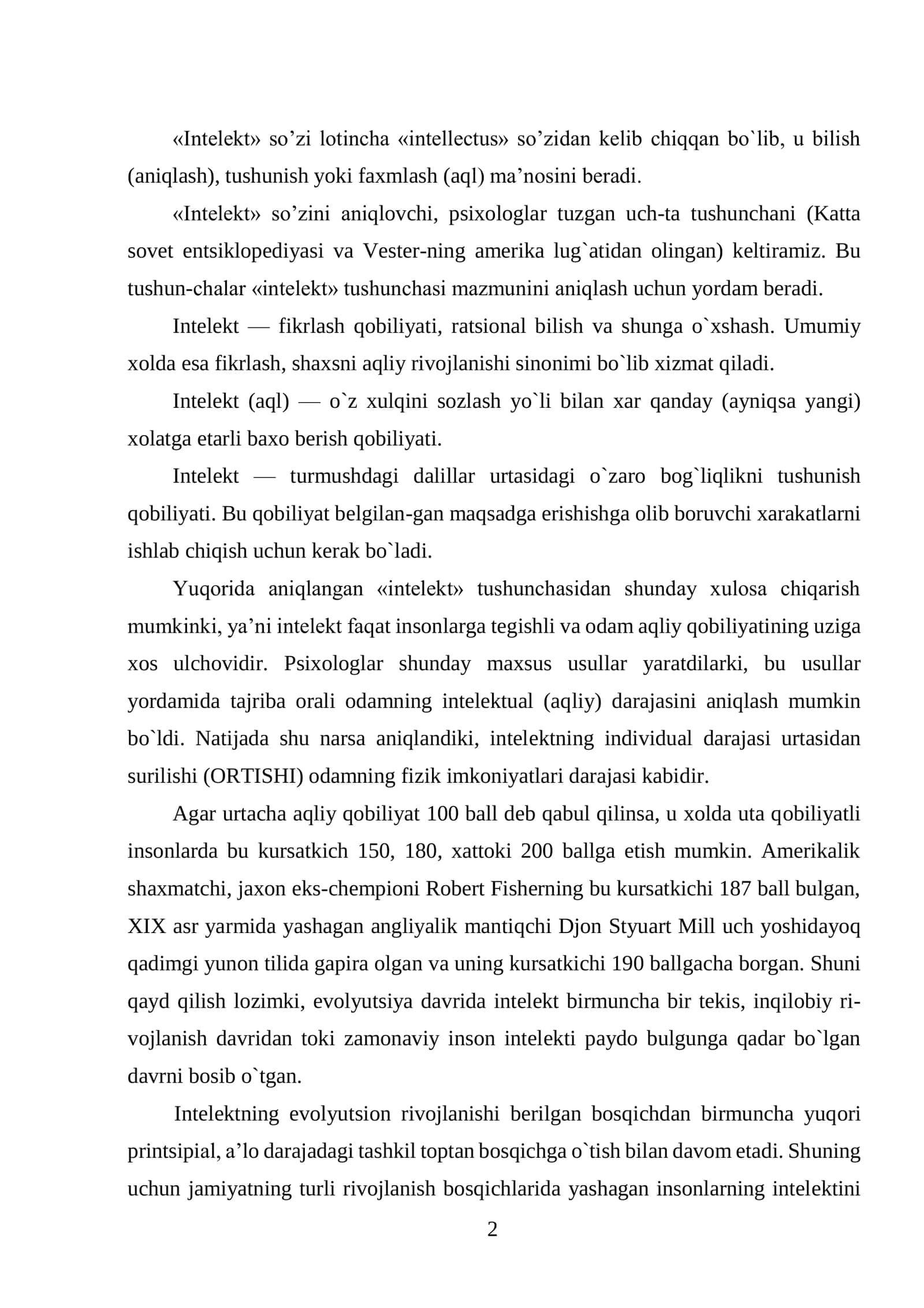 INTELEKTUAL TIZIMLAR YORDAMIDA ASOSLI QAROR QABUL QILISH 2