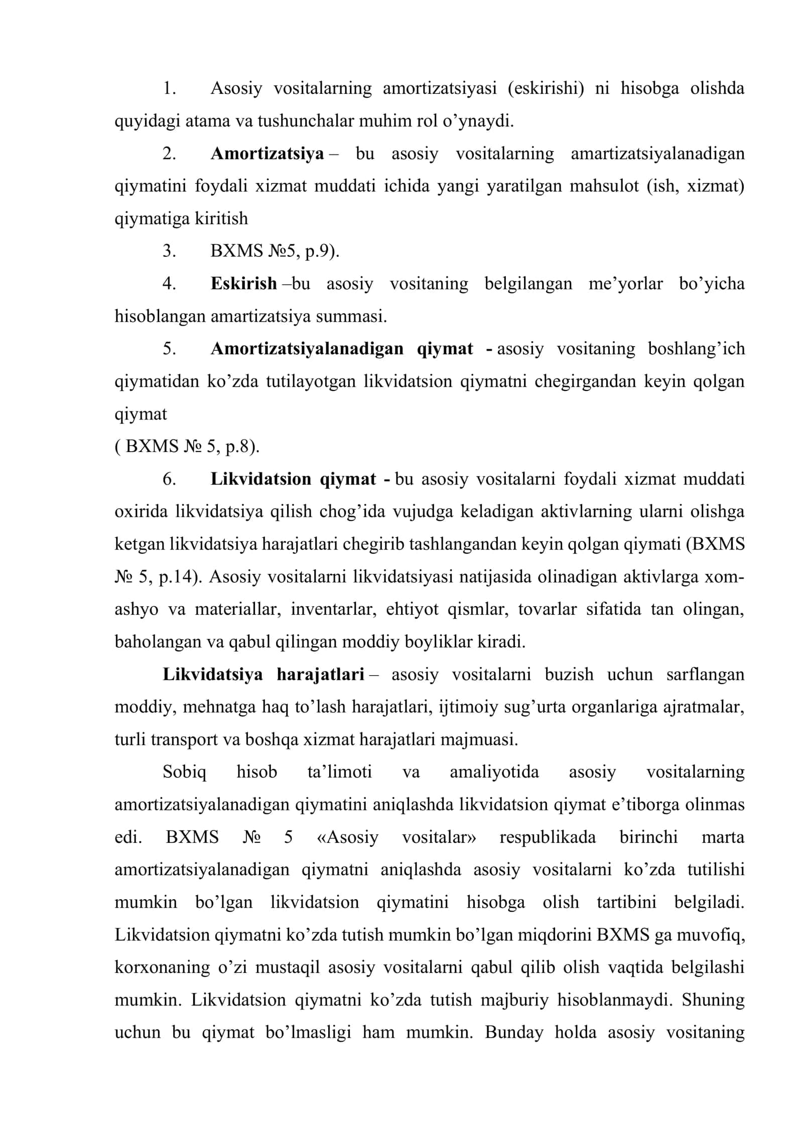 Asosiy vositalar amortizatsiyasi. Eskirish hisobi 2