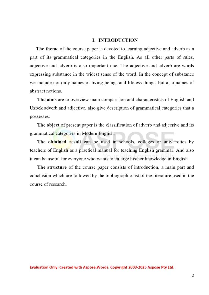The grammatical role adjectives and adverbs in English and Uzbek languagae 2