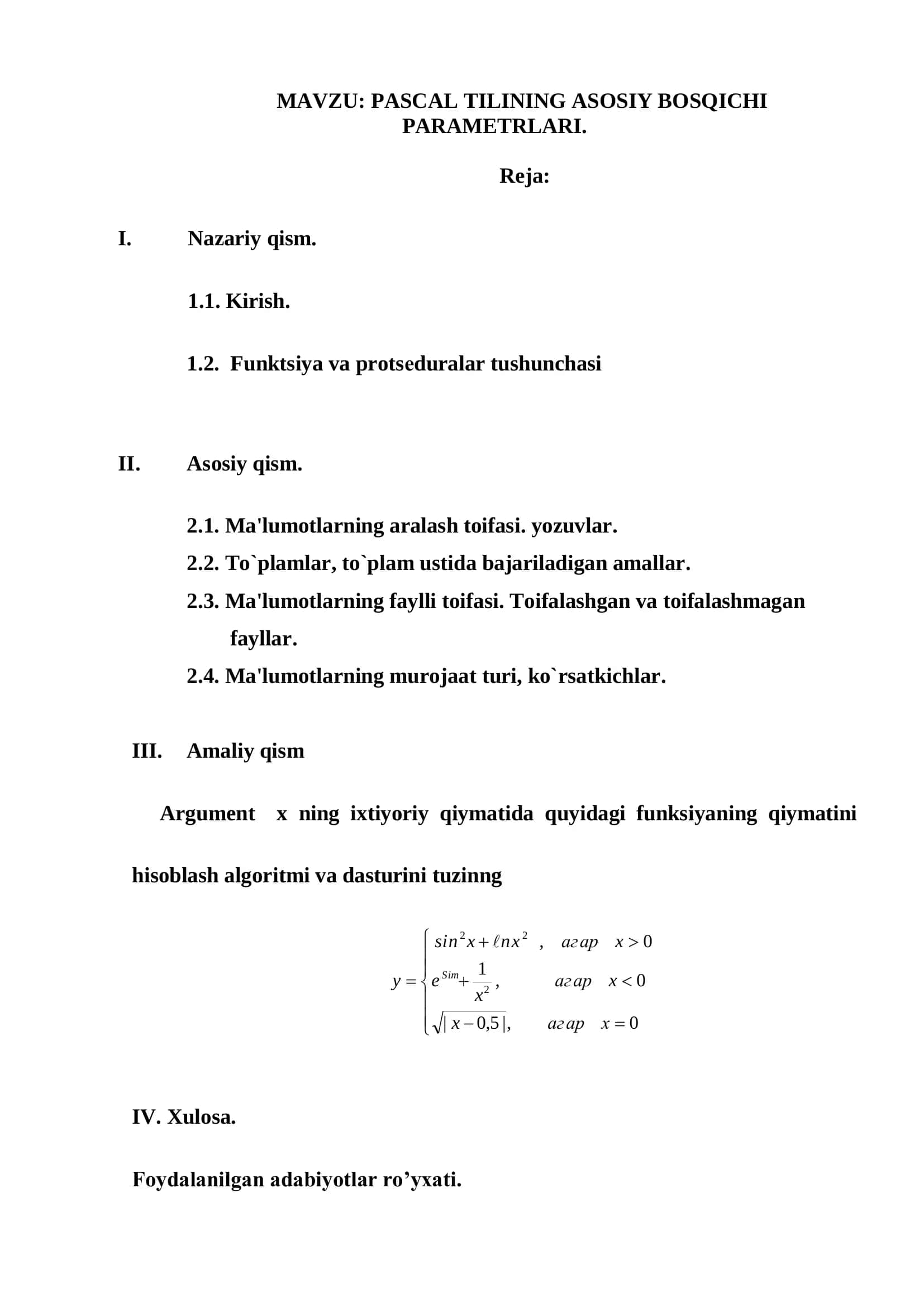 INFORMATIKA VA AXBOROT TEXNOLOGIYALARI 2