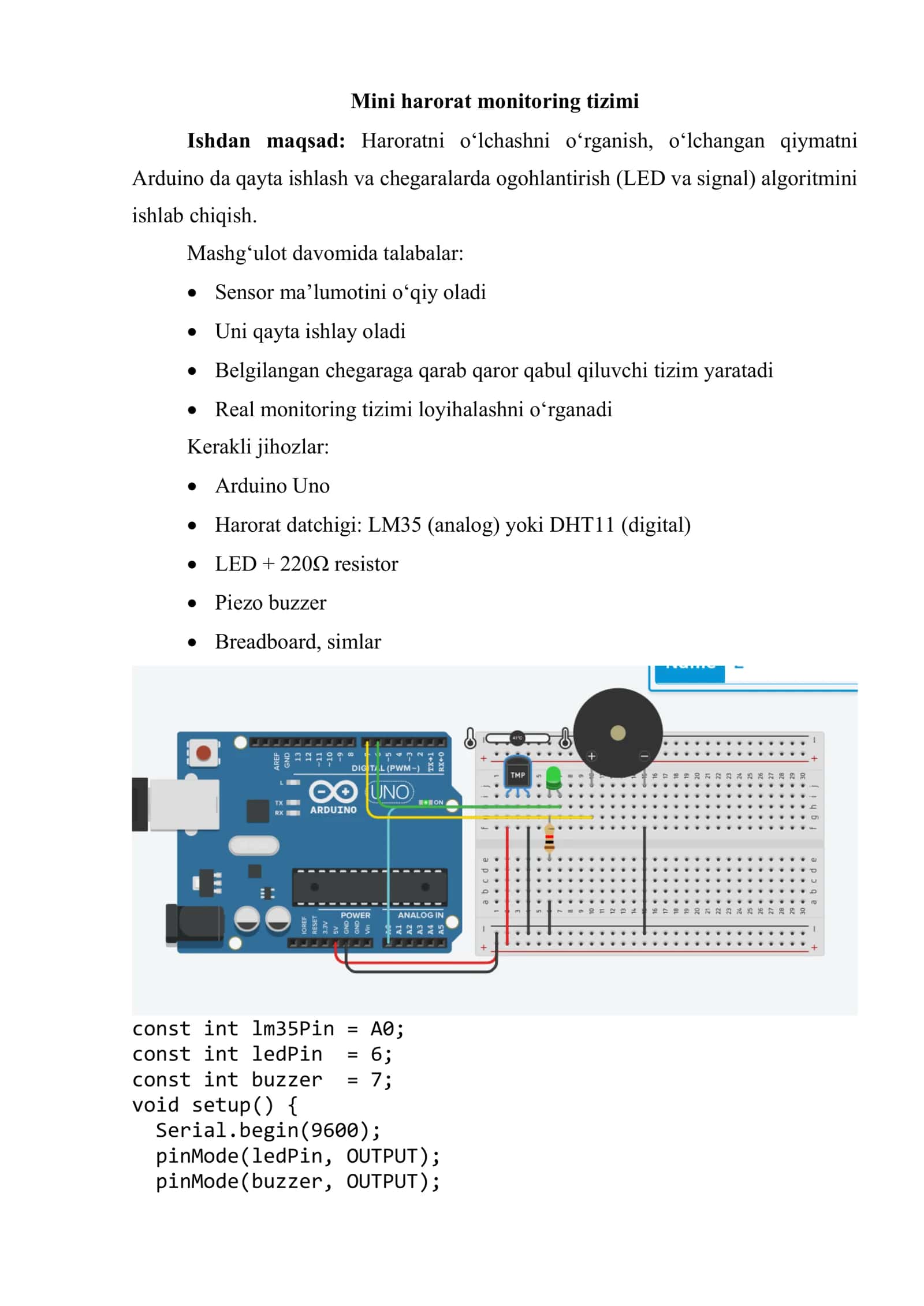 Mini harorat monitoring tizimi 2