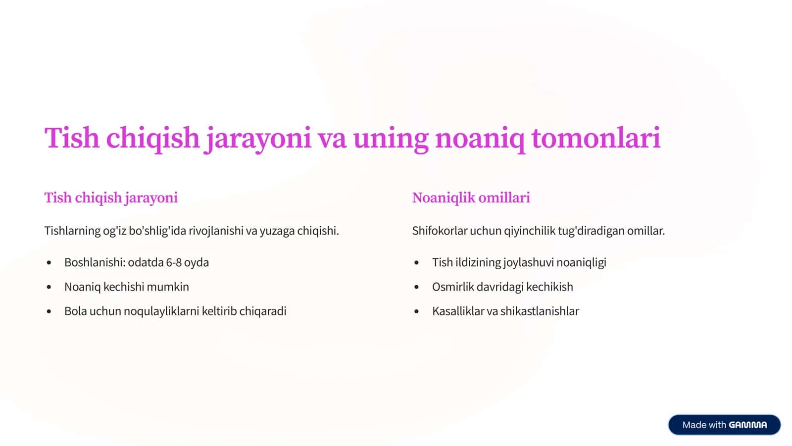 Tish chiqish kasalliklarini zamonaviy rentgenologik tekshirish usullari 2